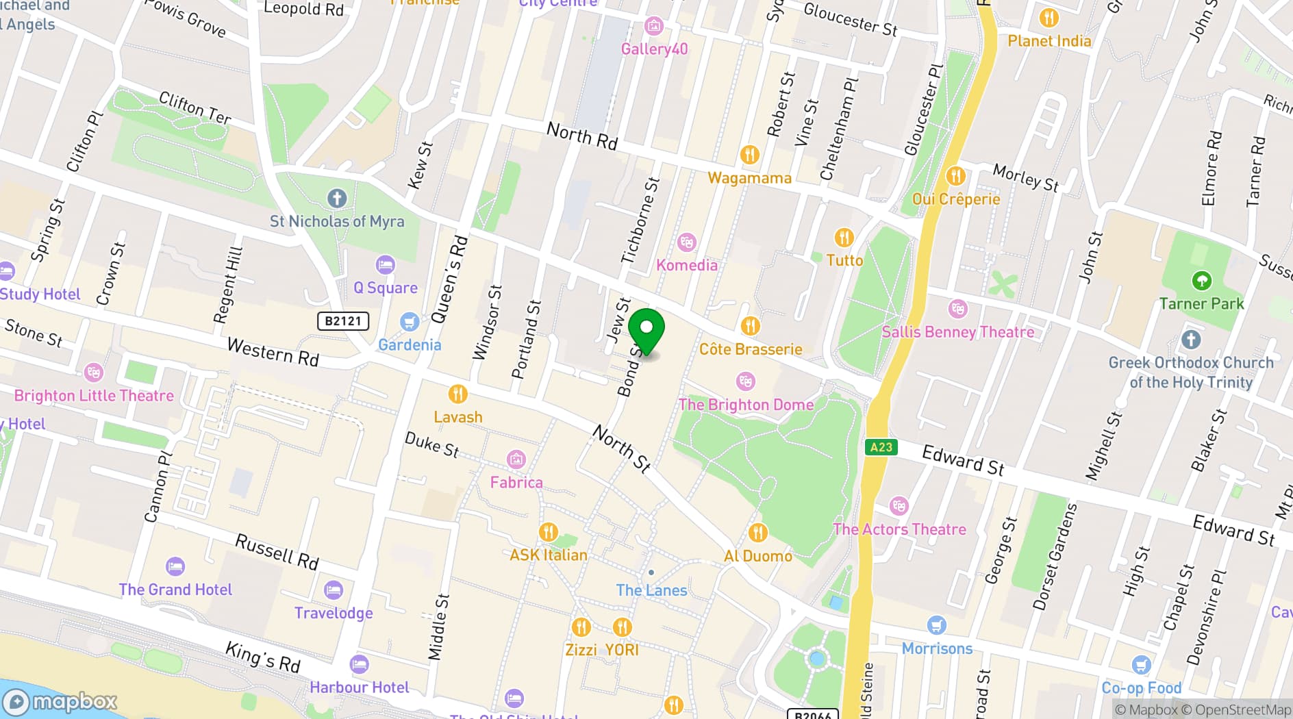 Map showing Jing Advanced Massage Training