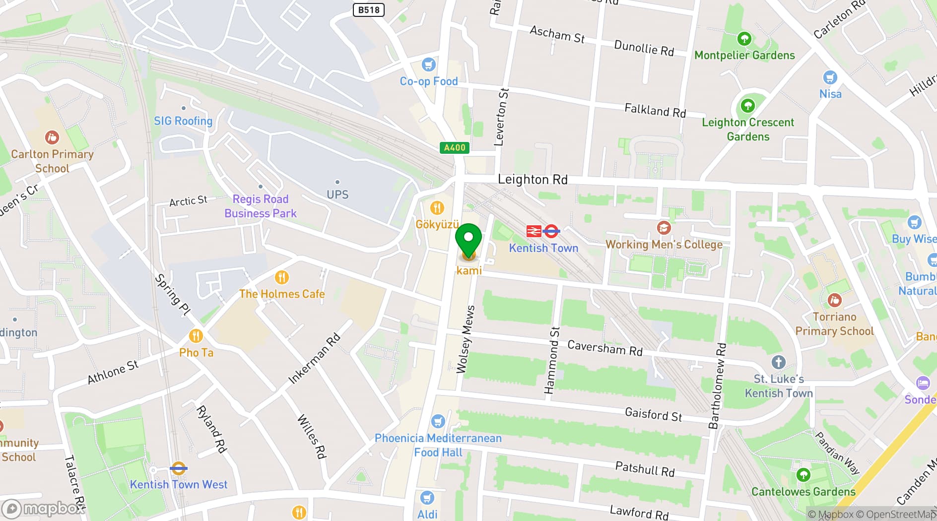 Map showing The Parakeet