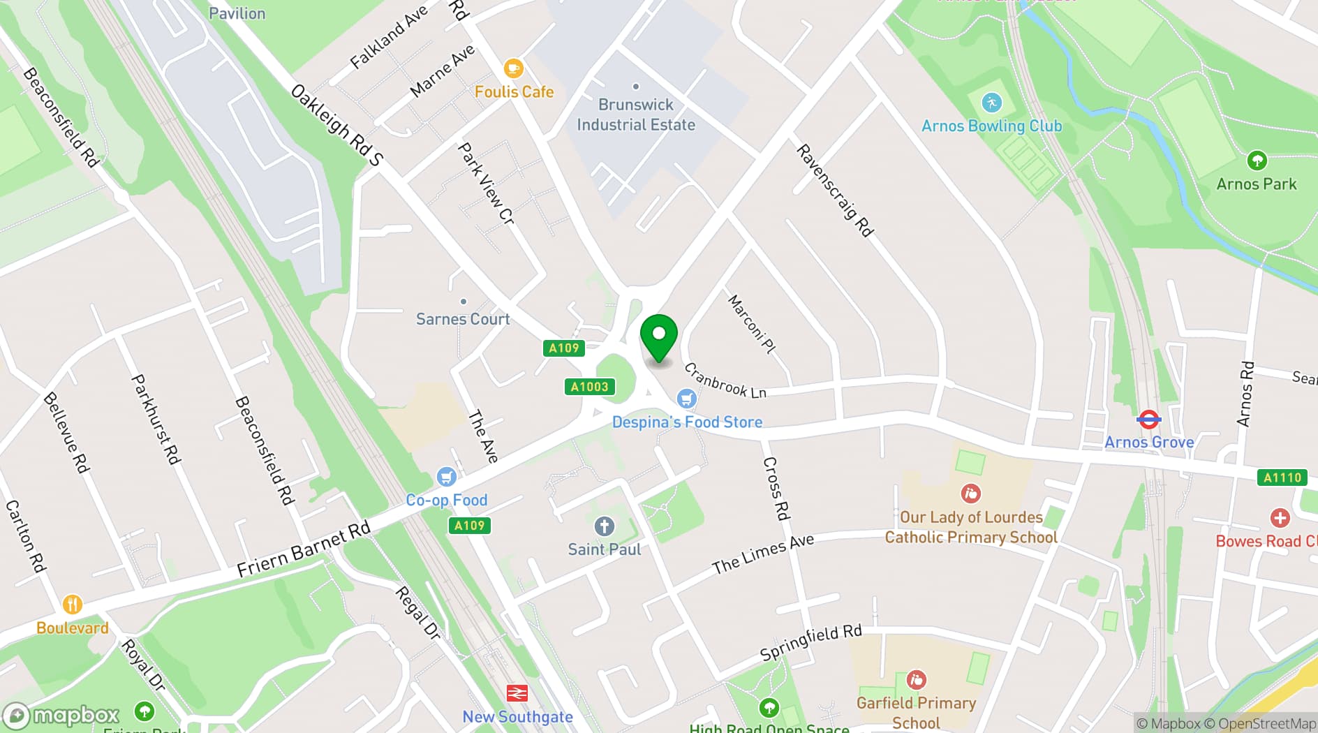 Map showing The Penridge Suite