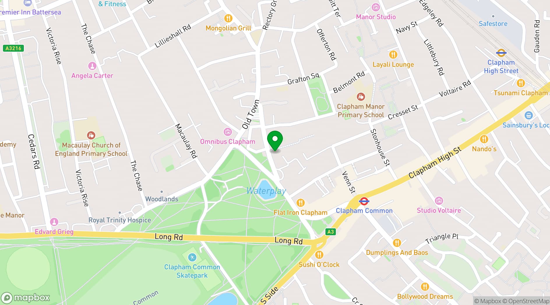 Map showing No 32 The Old Town