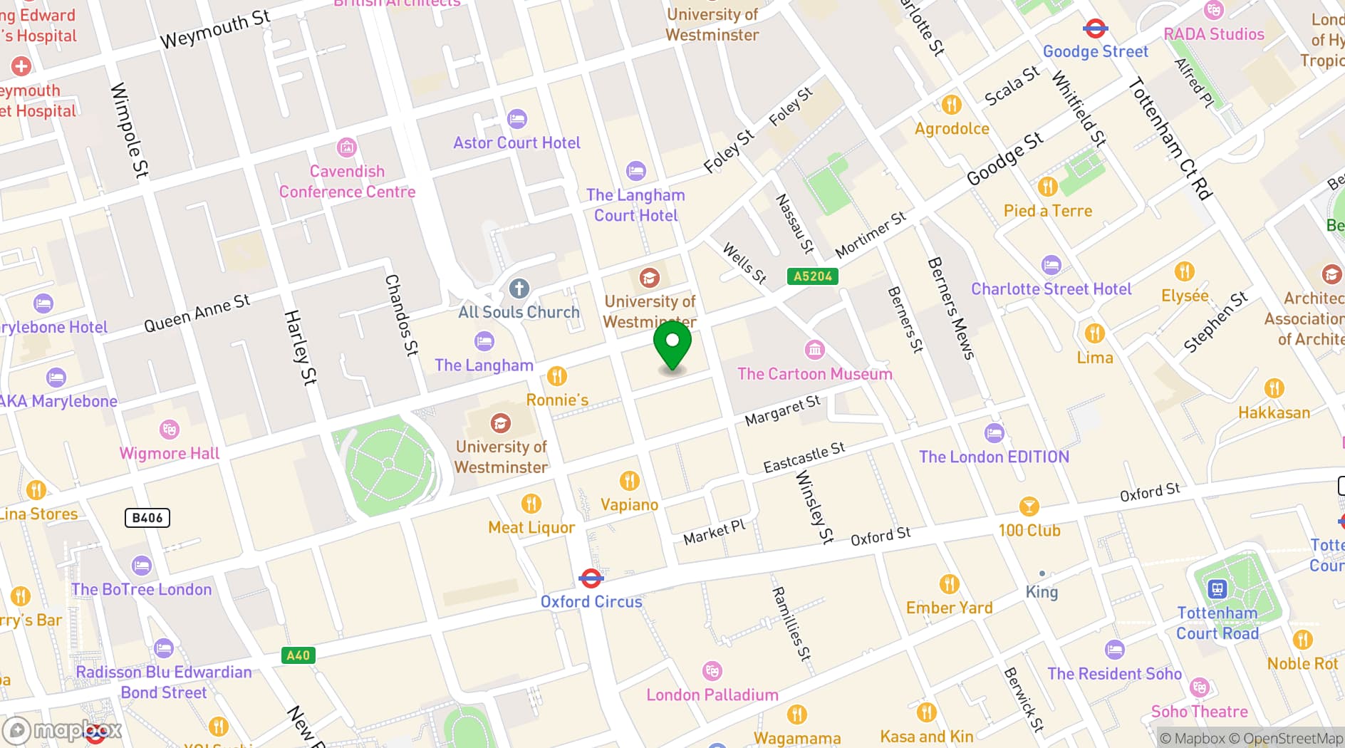 Map showing The Social