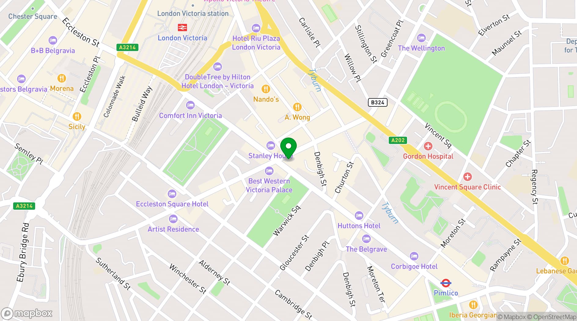Map showing Marquis Of Westminster