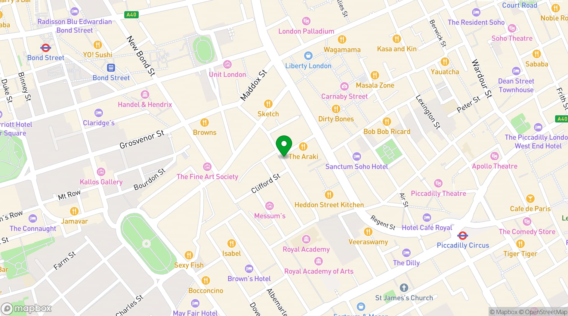 Map showing Sartoria