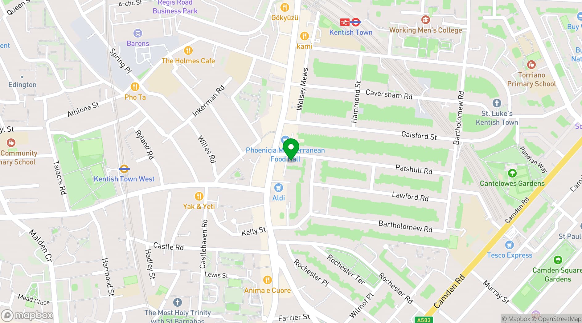 Map showing Clean Break Studios