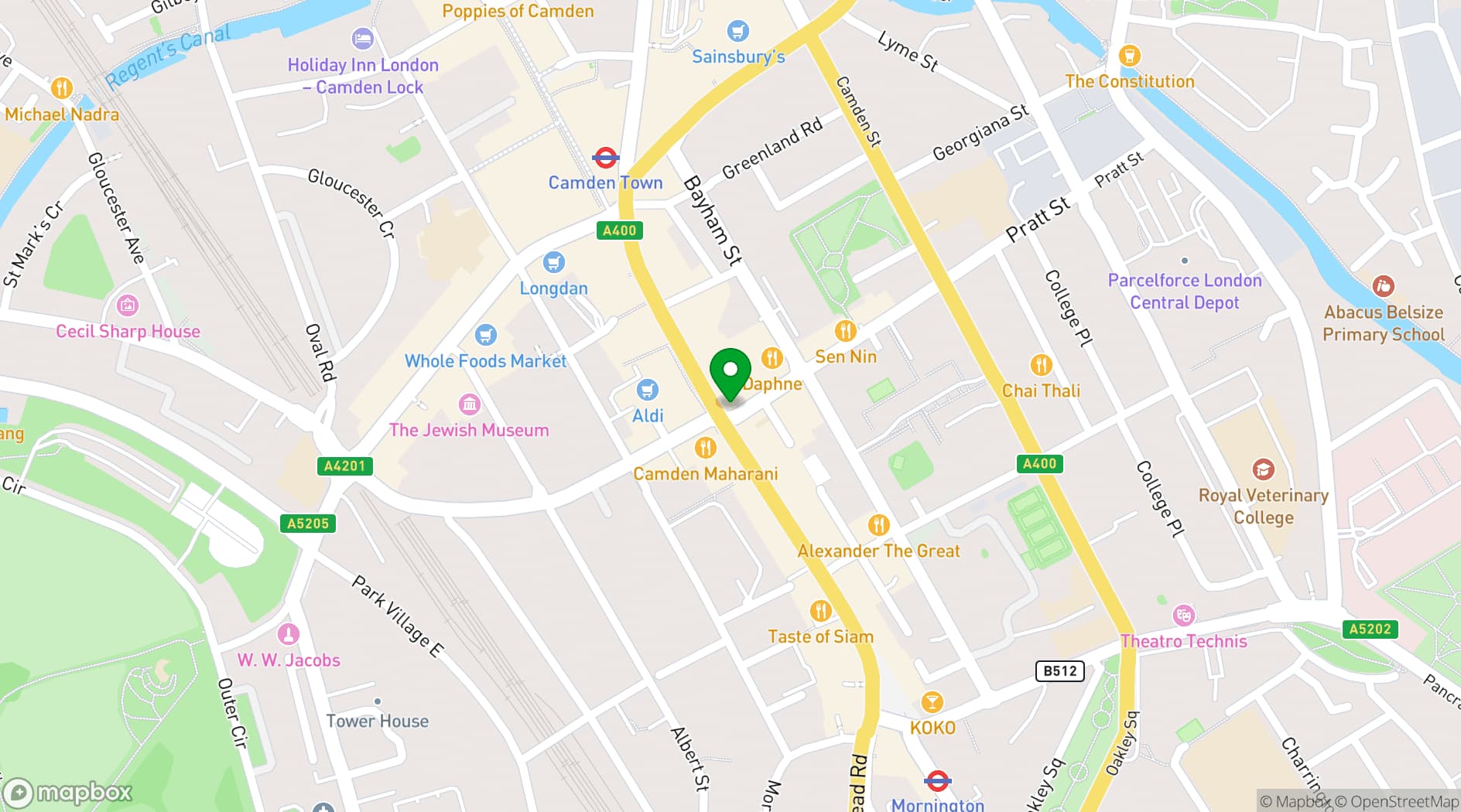 Map showing Camden Head
