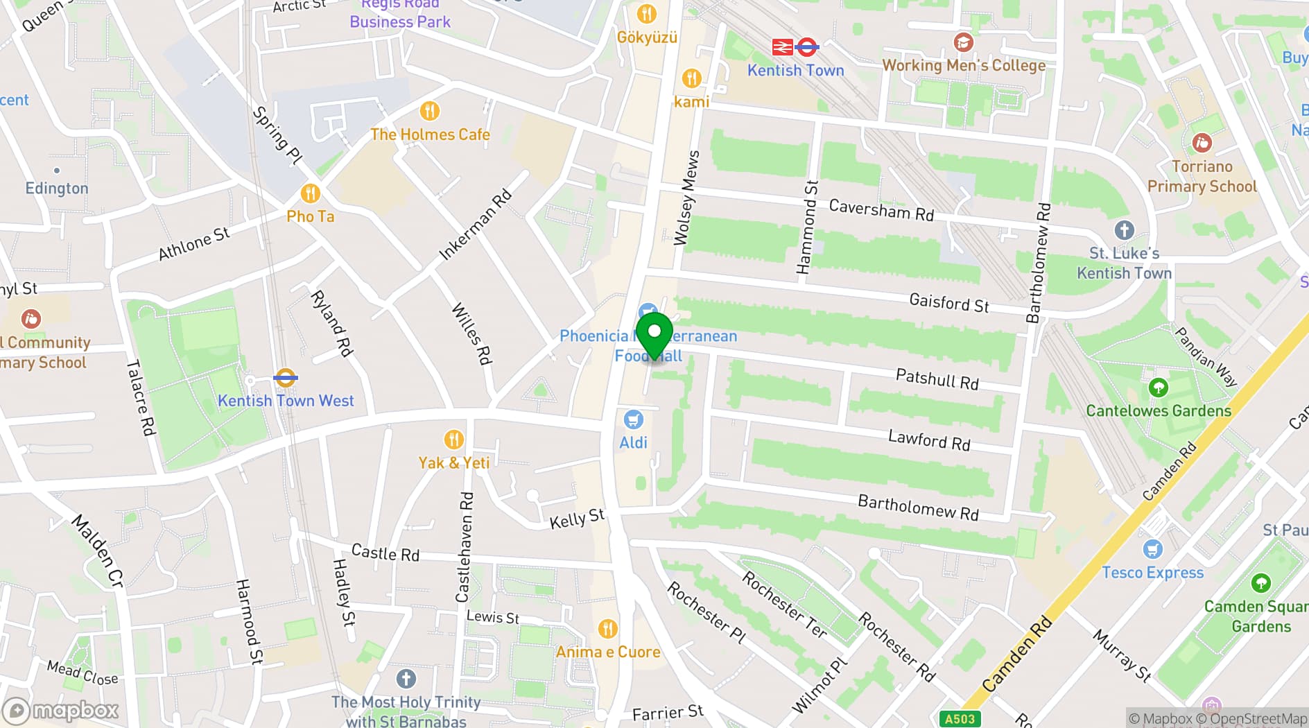 Map showing Clean Break