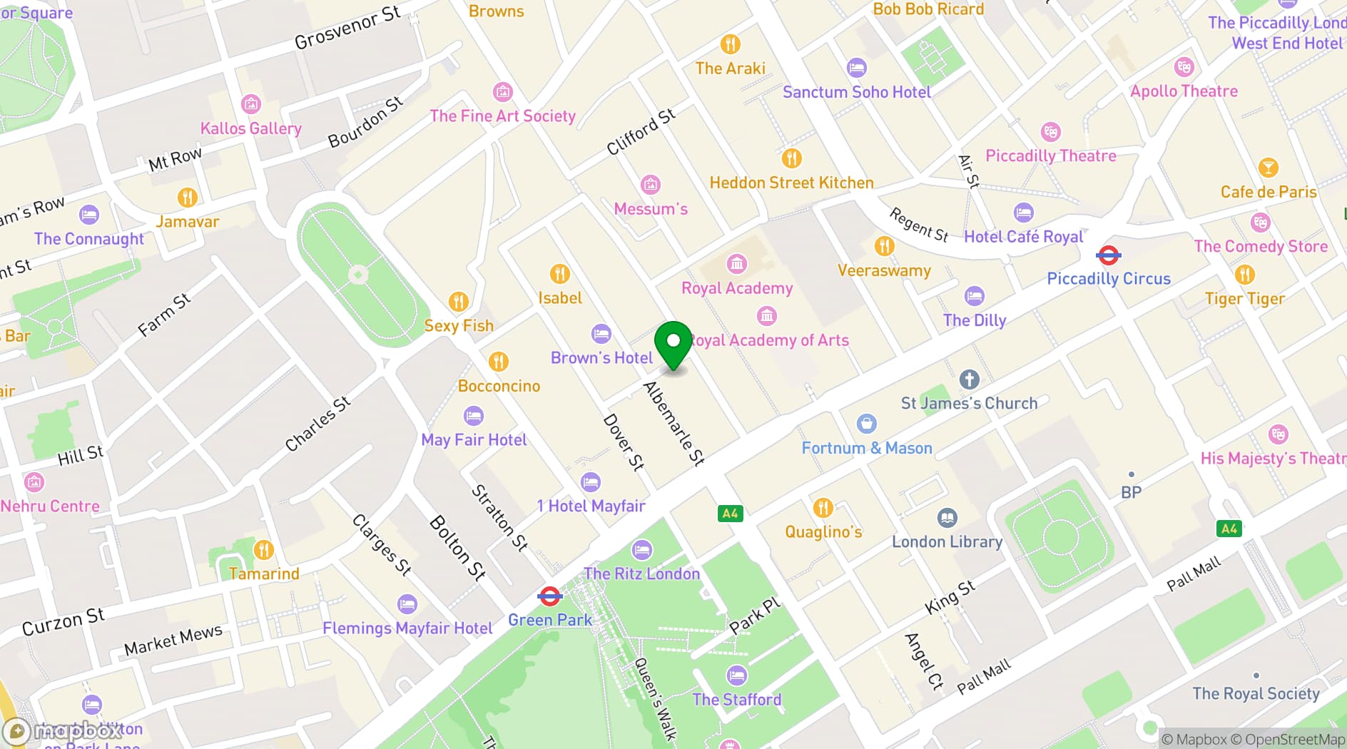 Map showing The Kings Head (UK)
