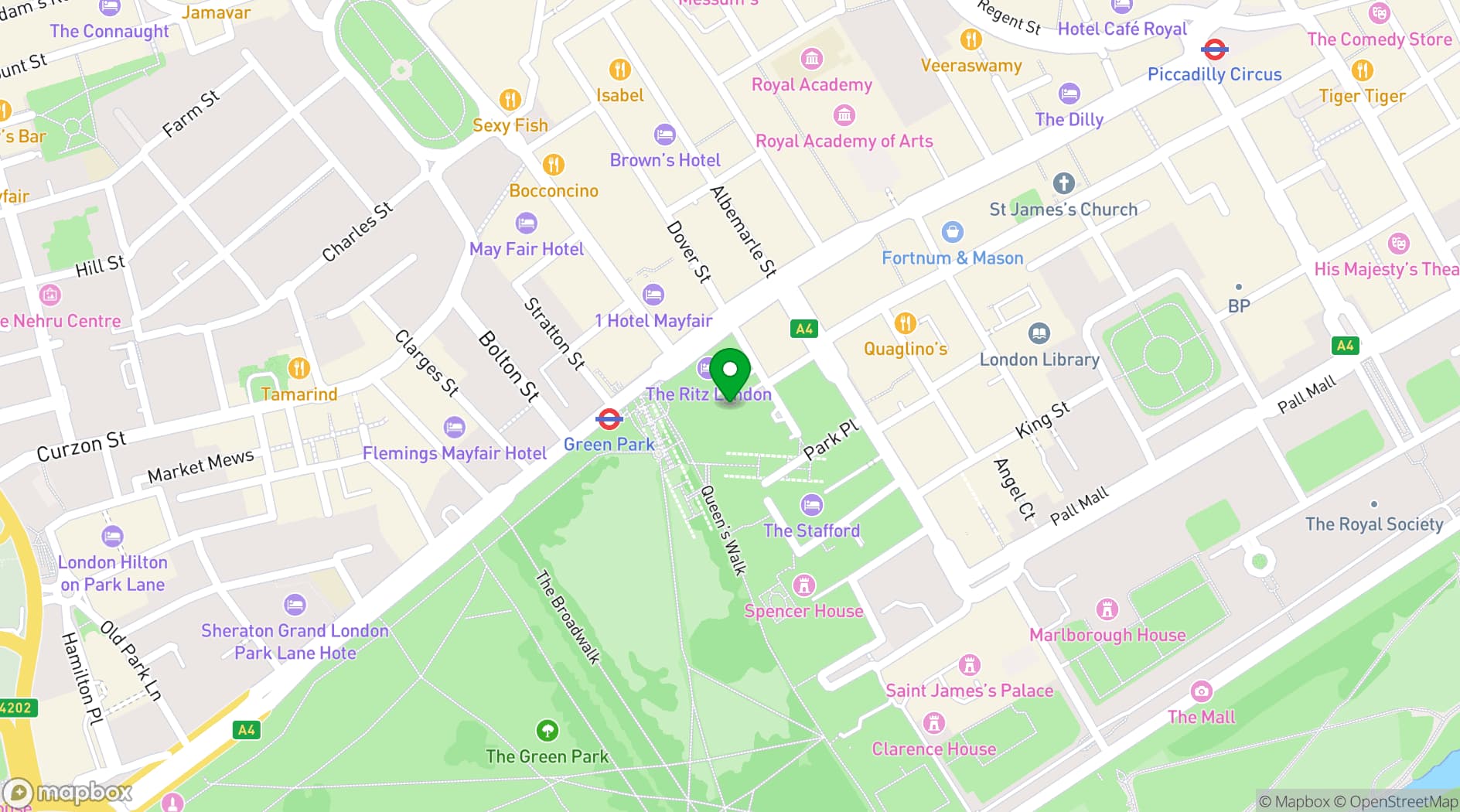 Map showing BelleCell Clinic
