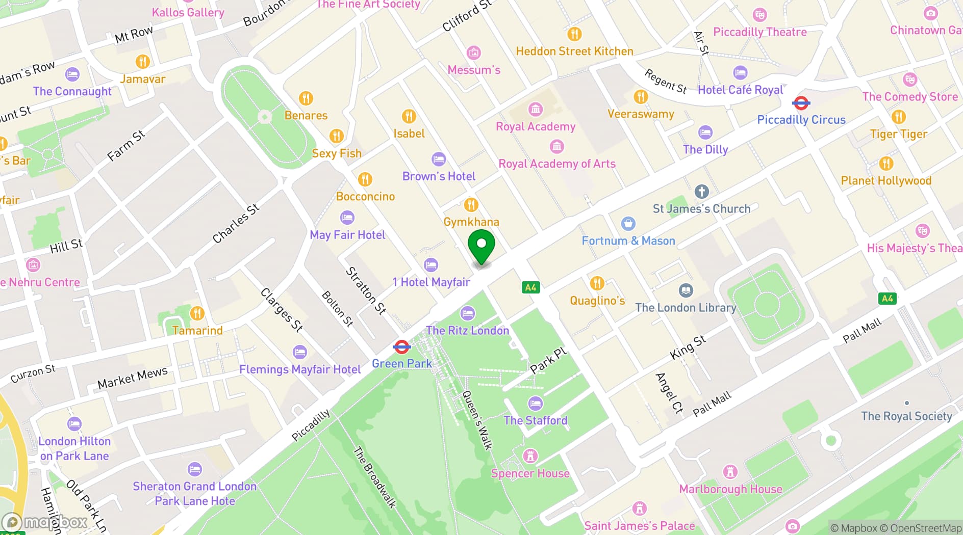 Map showing Sheesh Mayfair