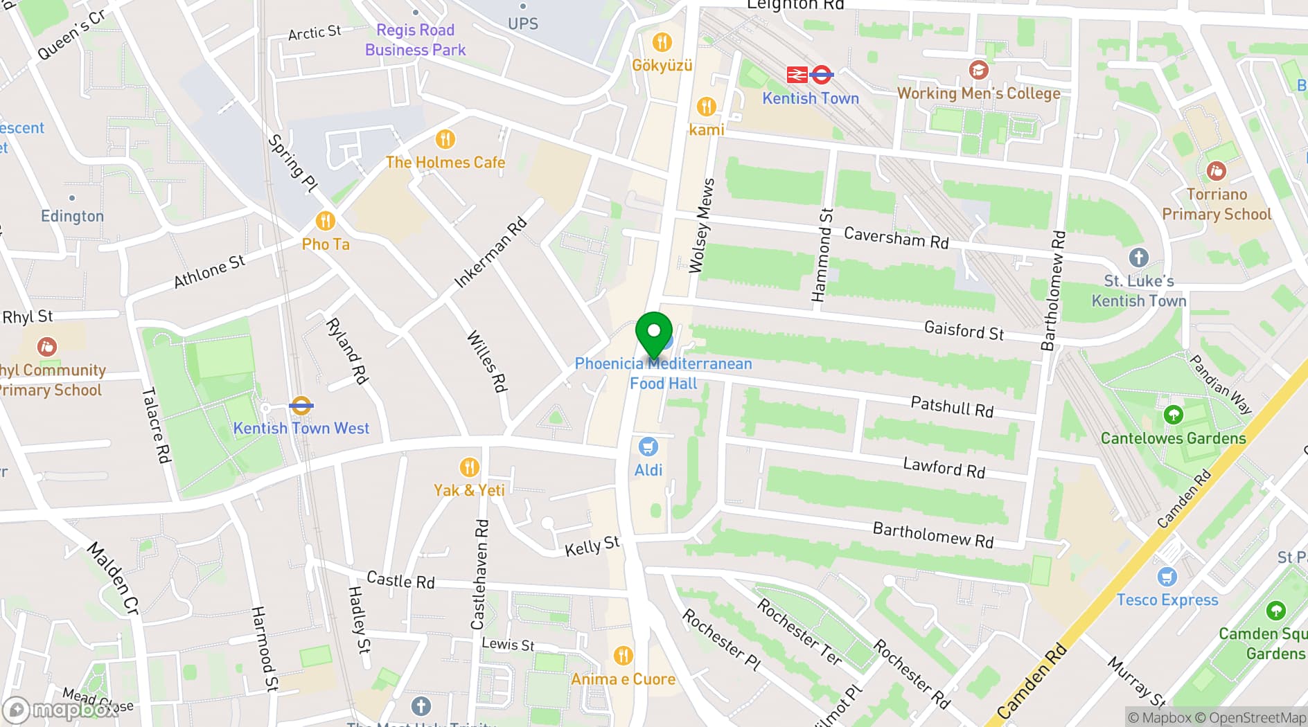 Map showing Brunch and Co
