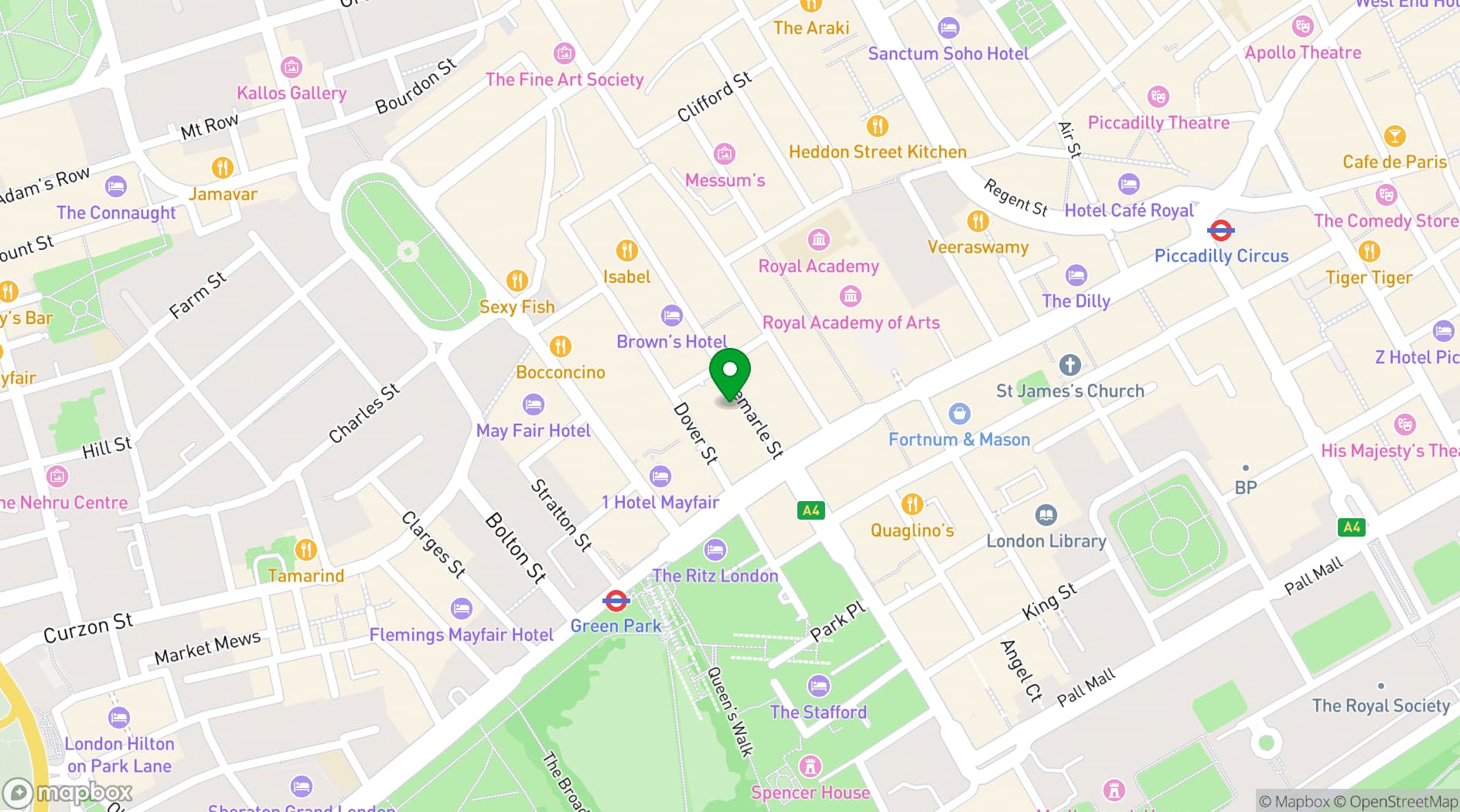 Map showing W1 Workspace