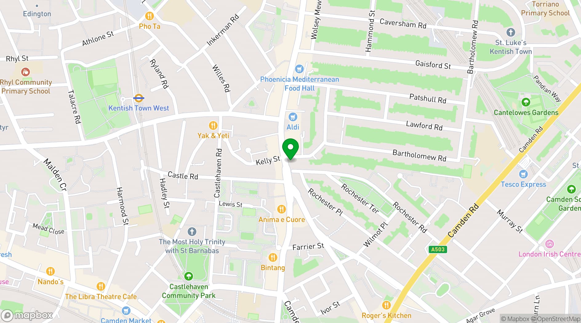 Map showing Abbey Tavern
