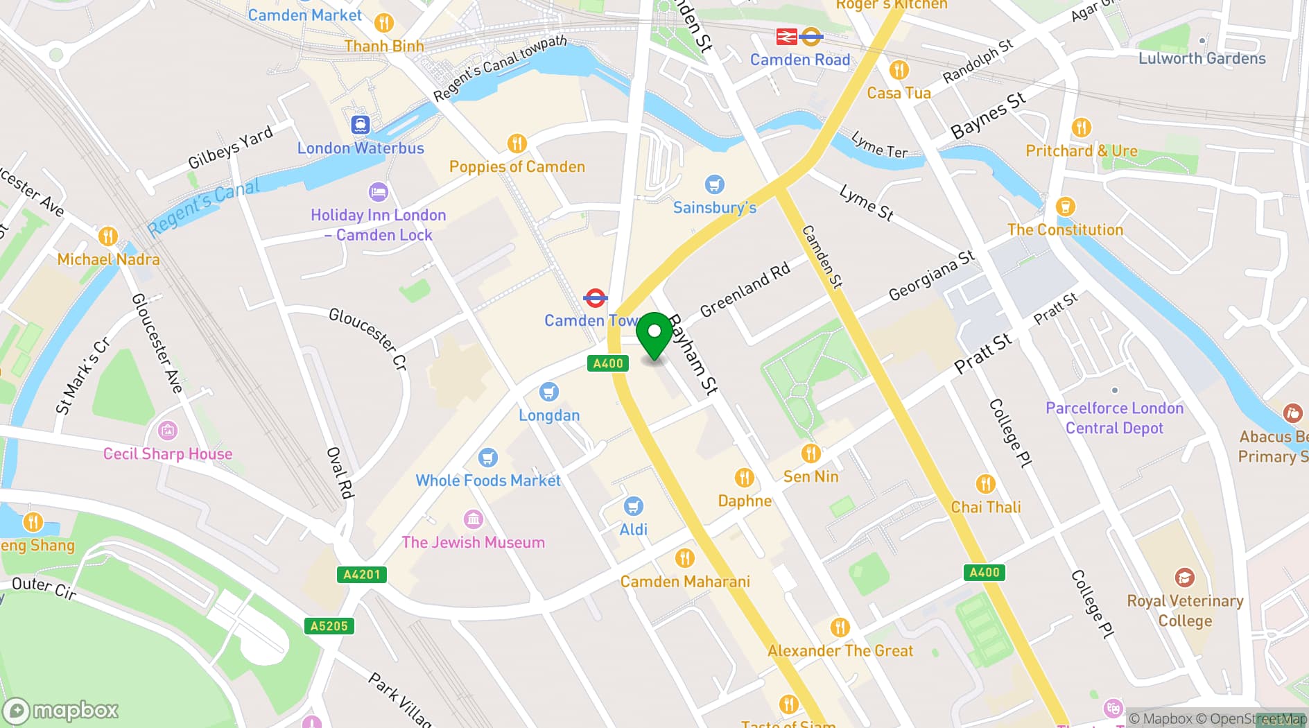 Map showing The Black Heart