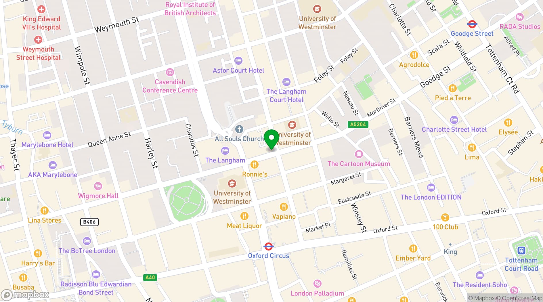 Map showing The George