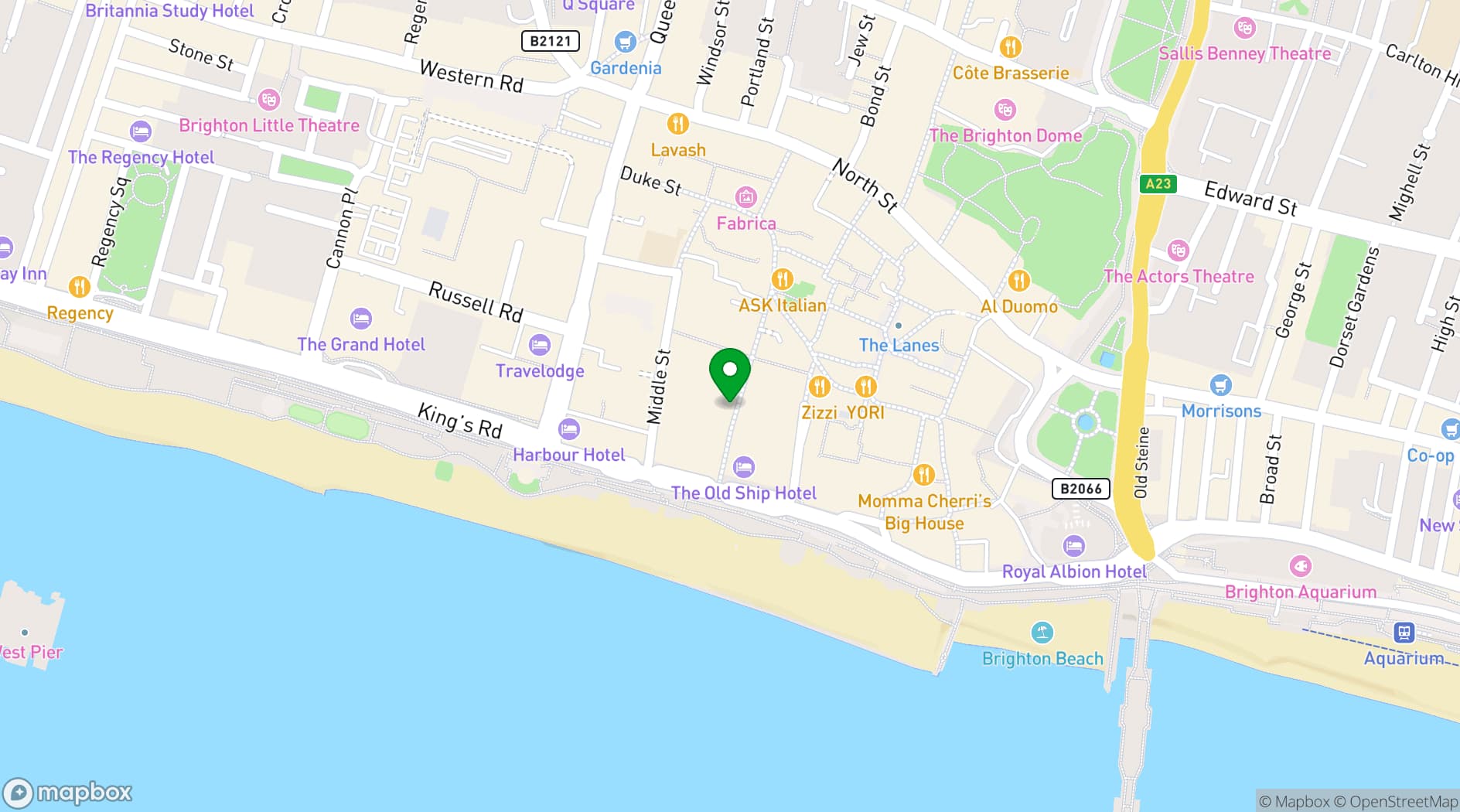 Map showing Projects Ship Street
