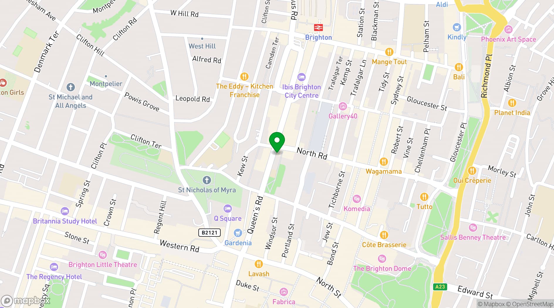 Map showing The Community Kitchen