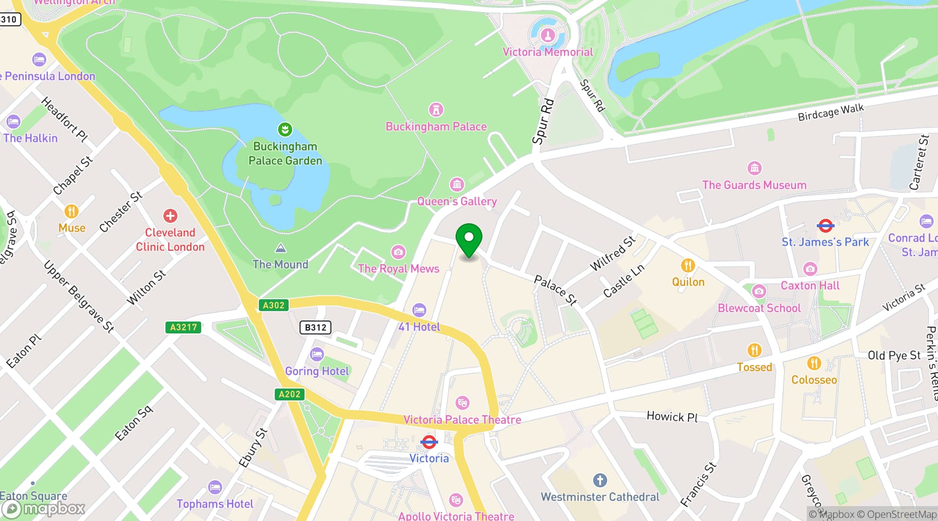 Map showing The Other Palace Theatre
