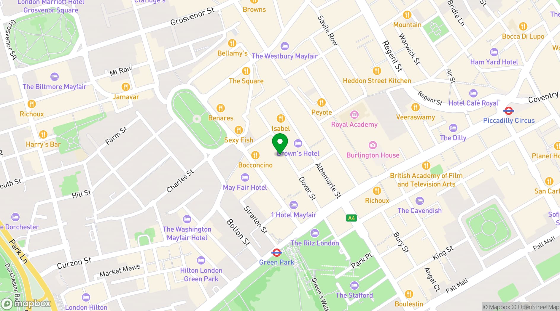Map showing Bagatelle London