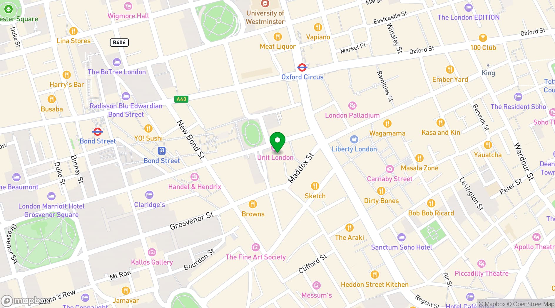 Map showing 3 Hanover Square
