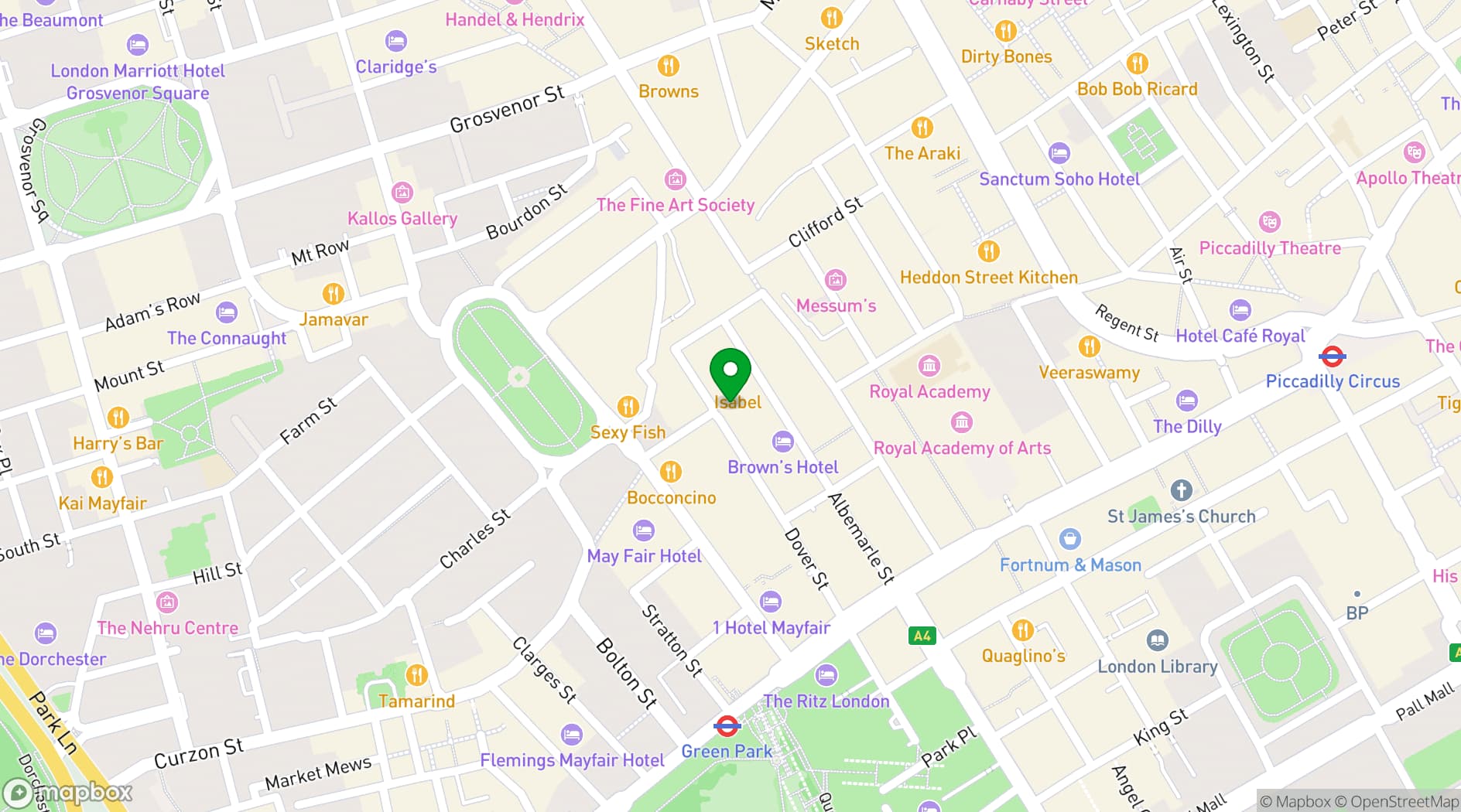 Map showing Hora