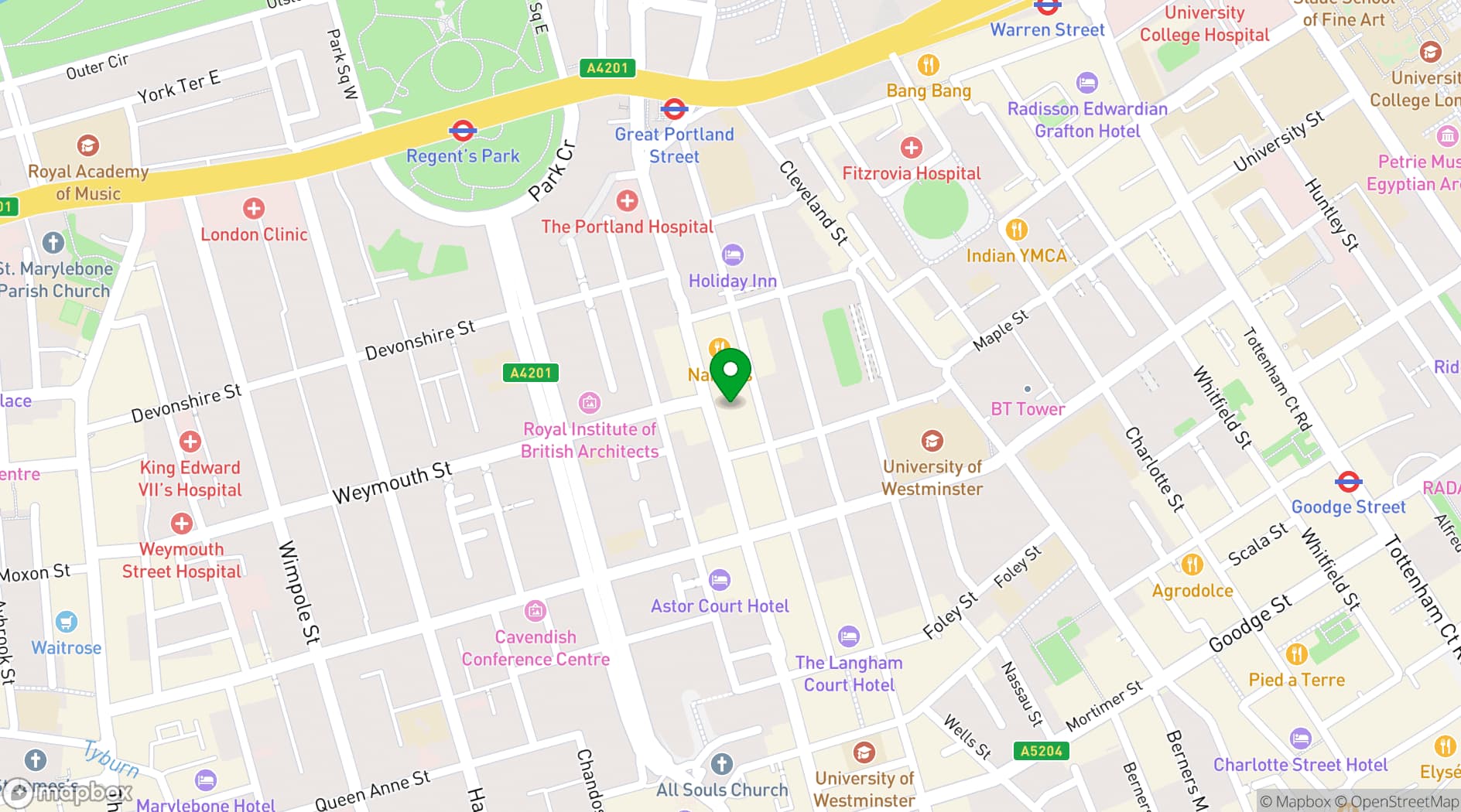 Map showing Mareida