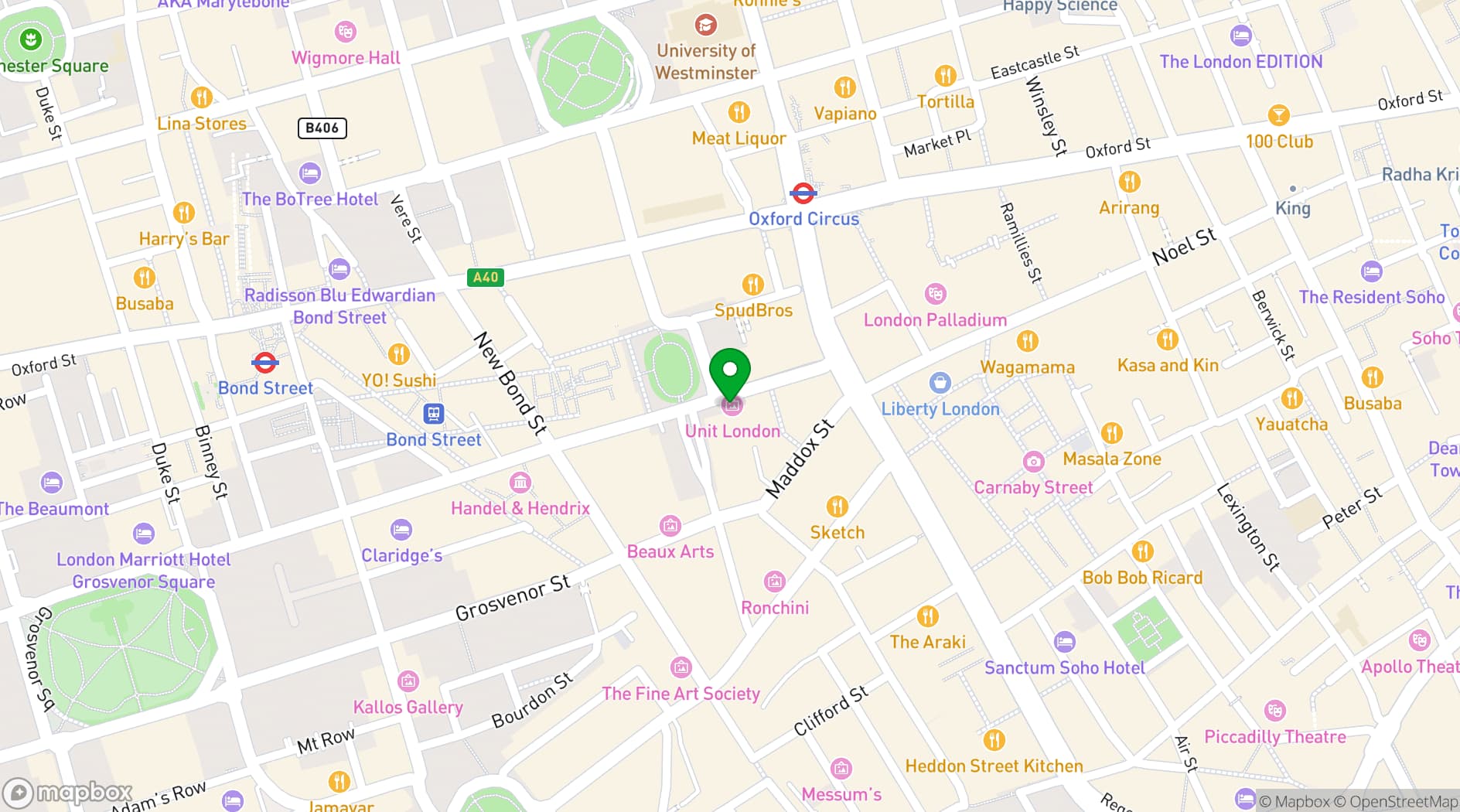 Map showing The Unit LDN