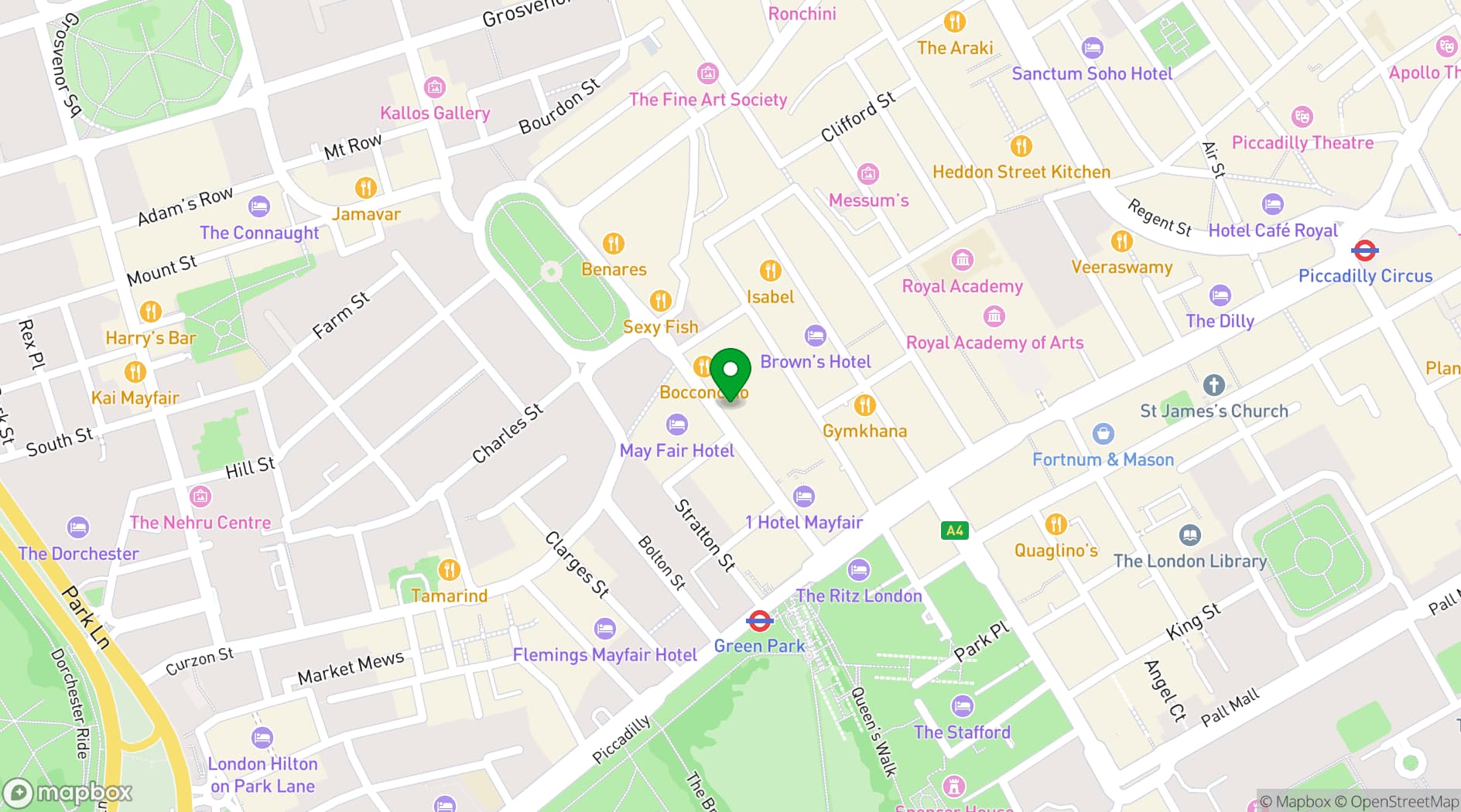 Map showing NAMMOS London