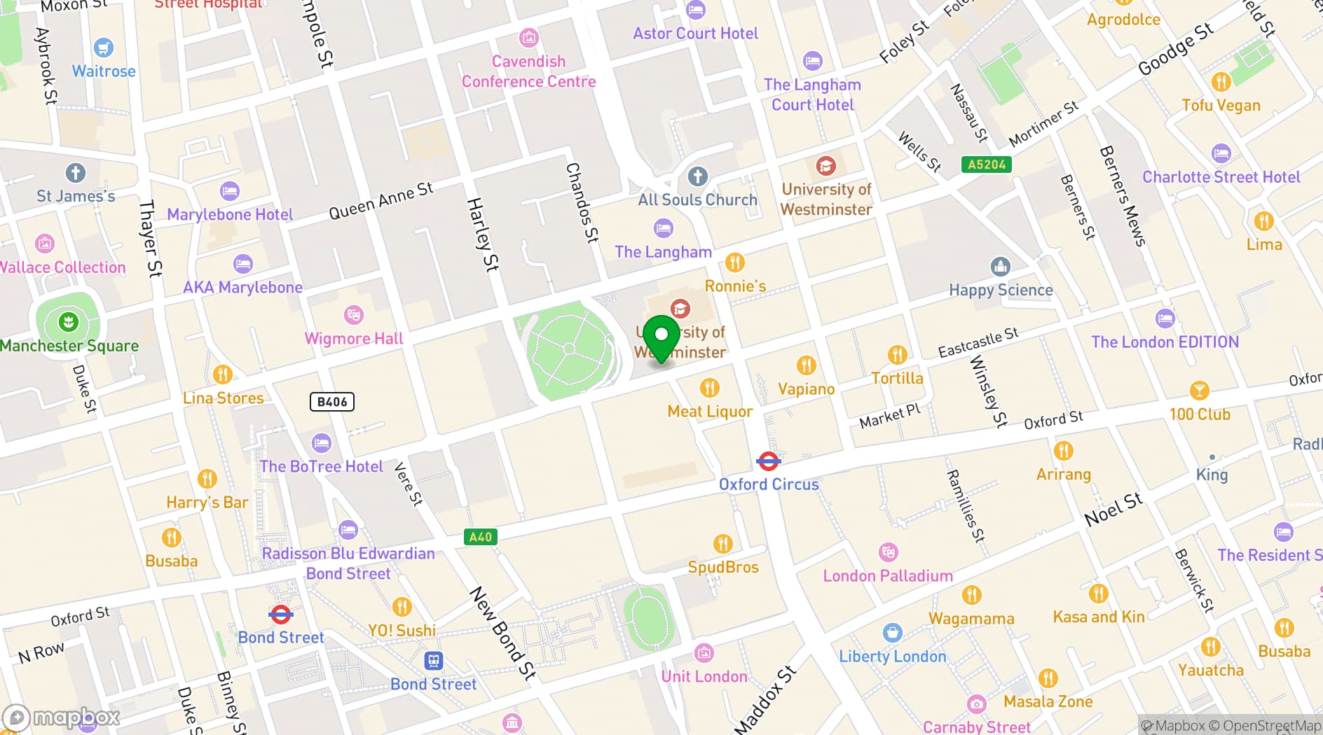 Map showing Aki London