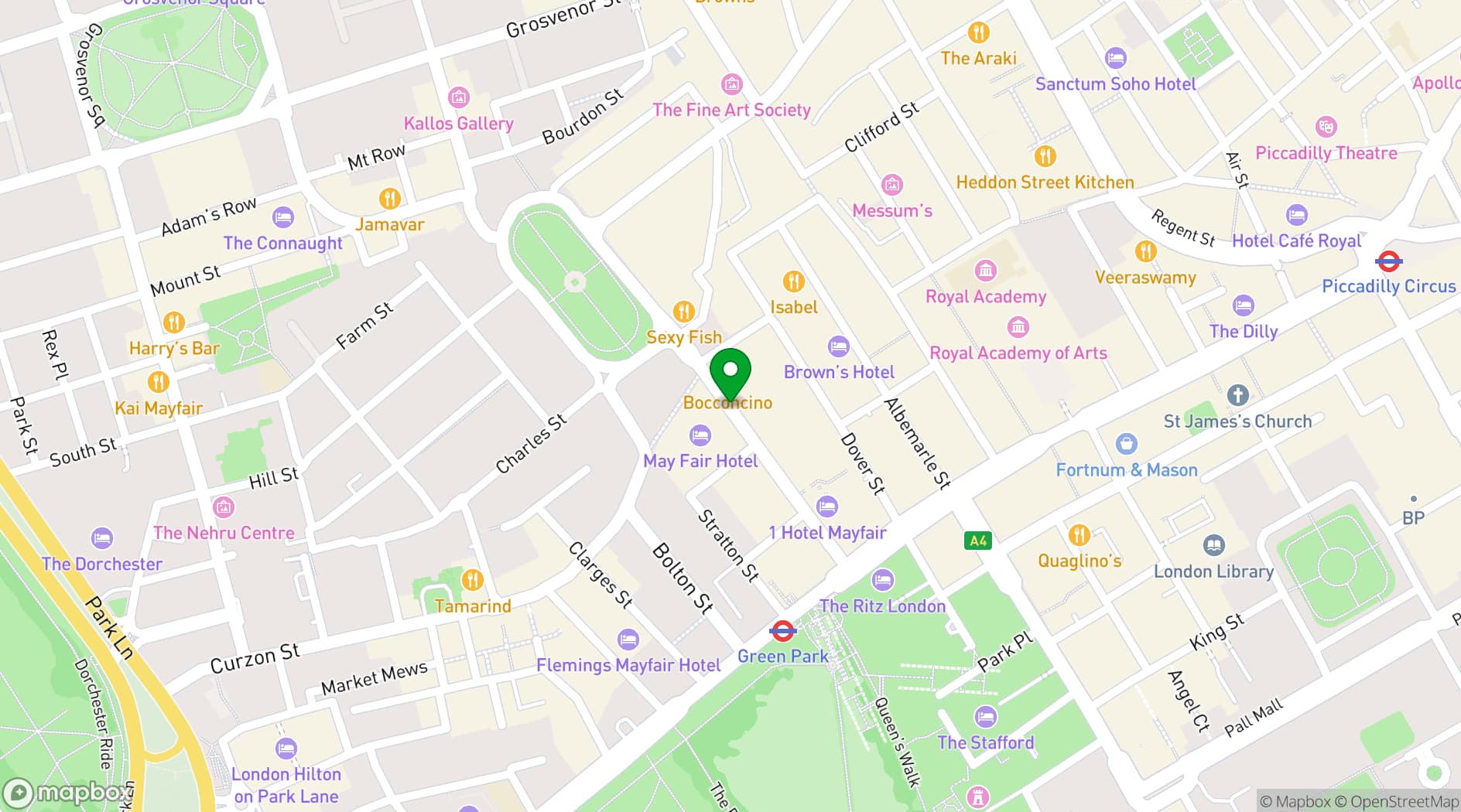 Map showing Park Chinois