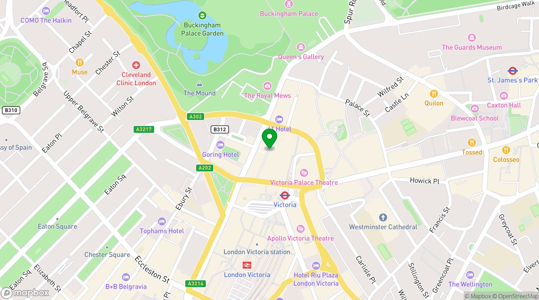Map showing Flight Club Victoria