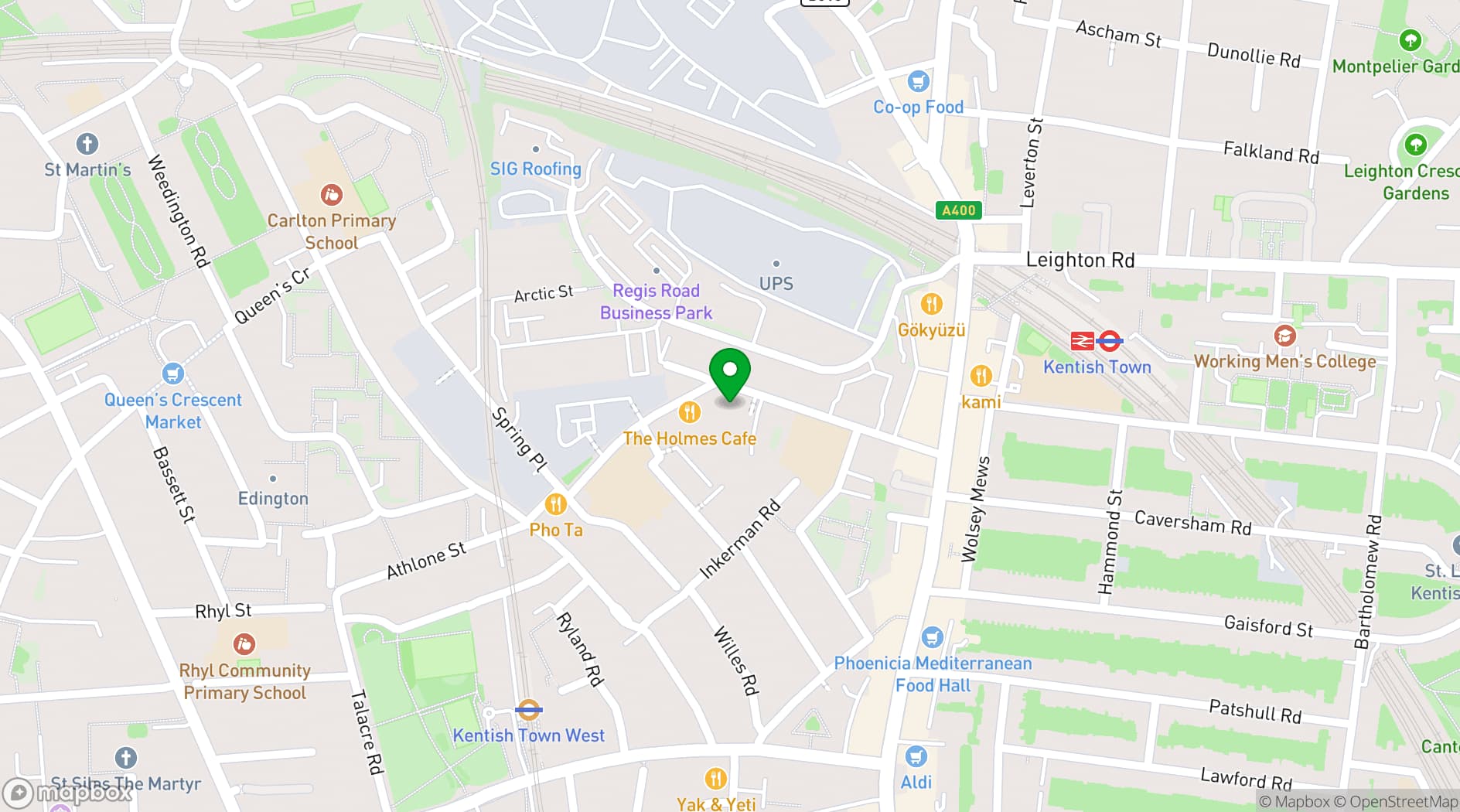 Map showing Studio 557