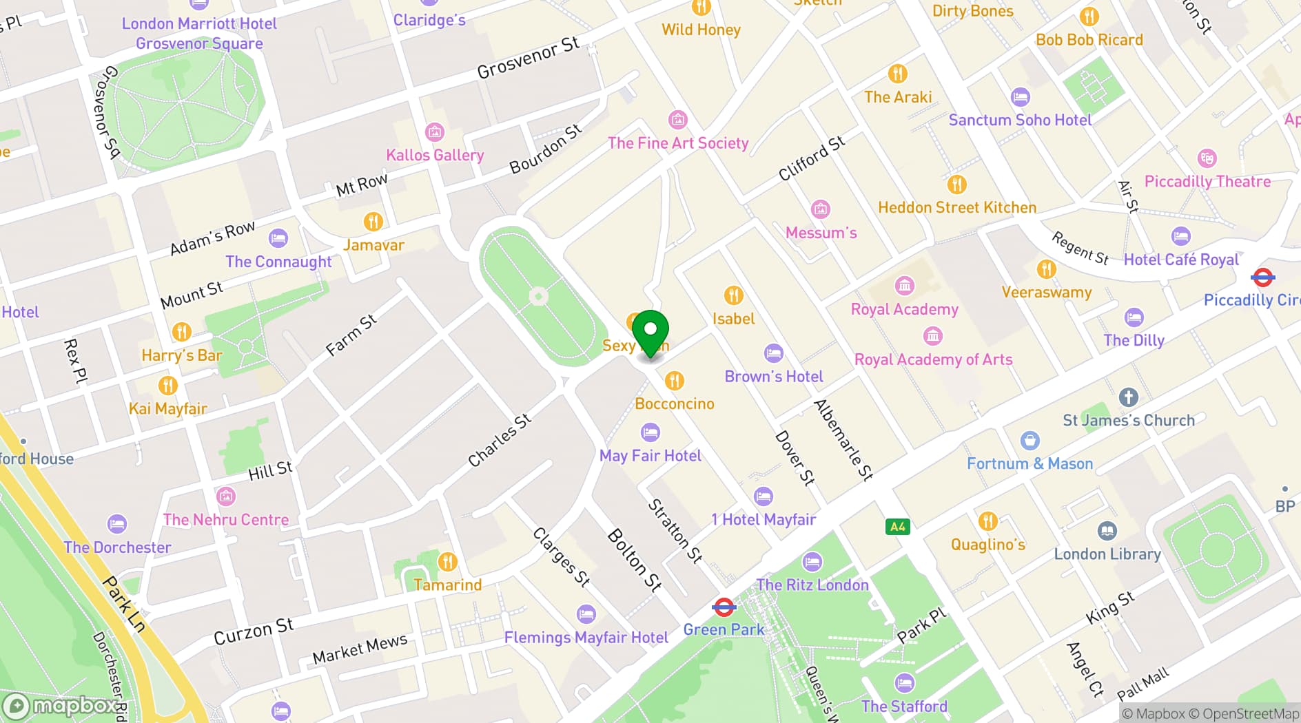 Map showing Amazónico London