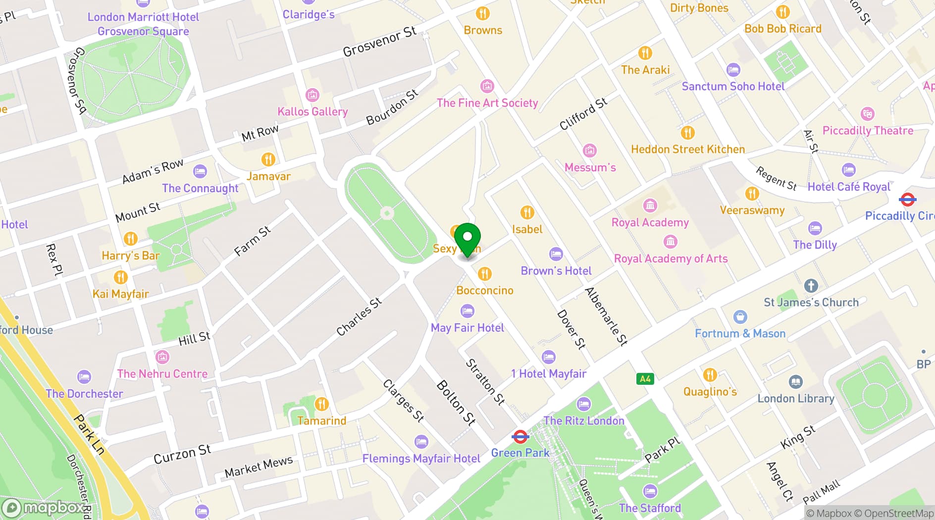 Map showing Amazónico London