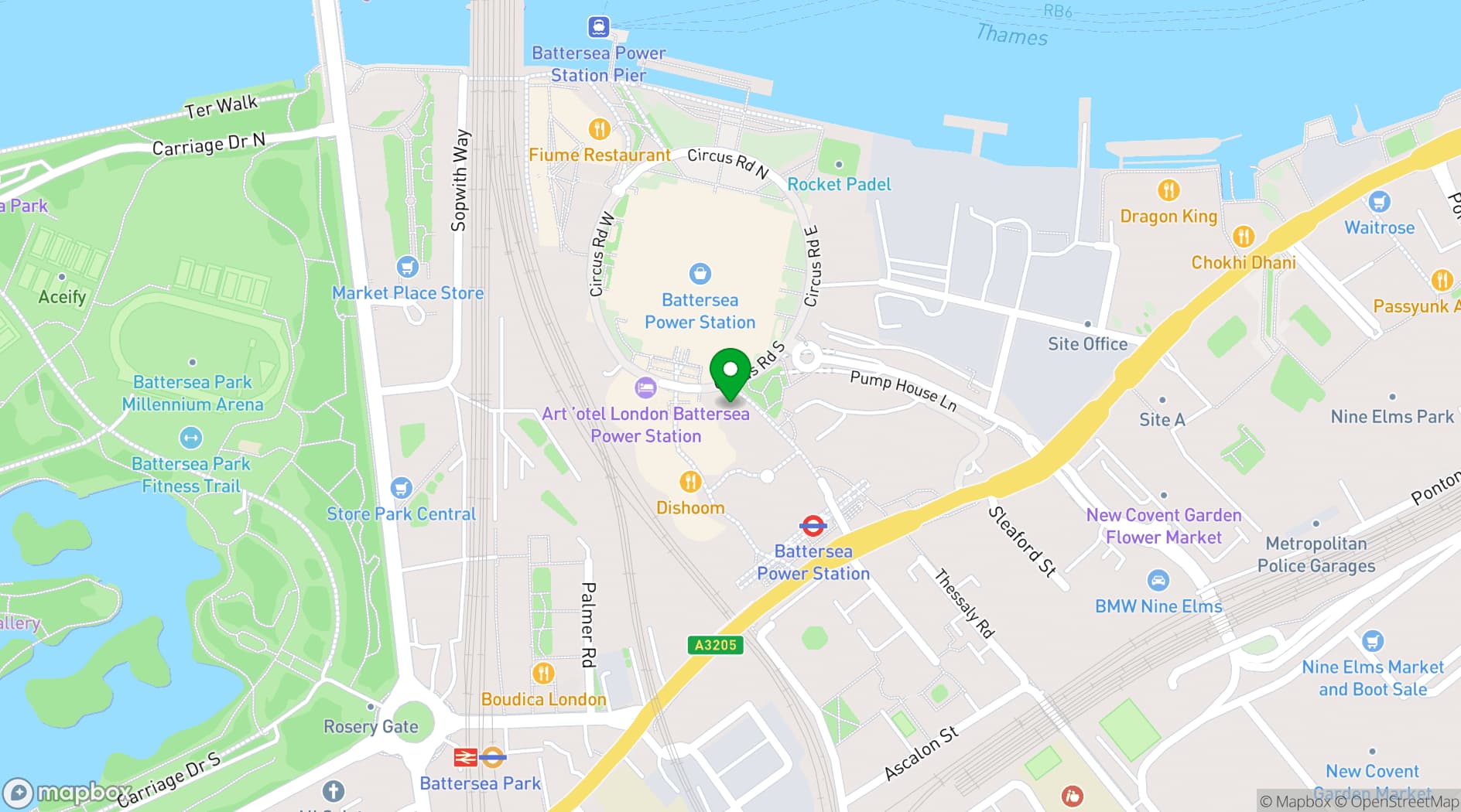 Map showing Tashas Homestyle Cuisine
