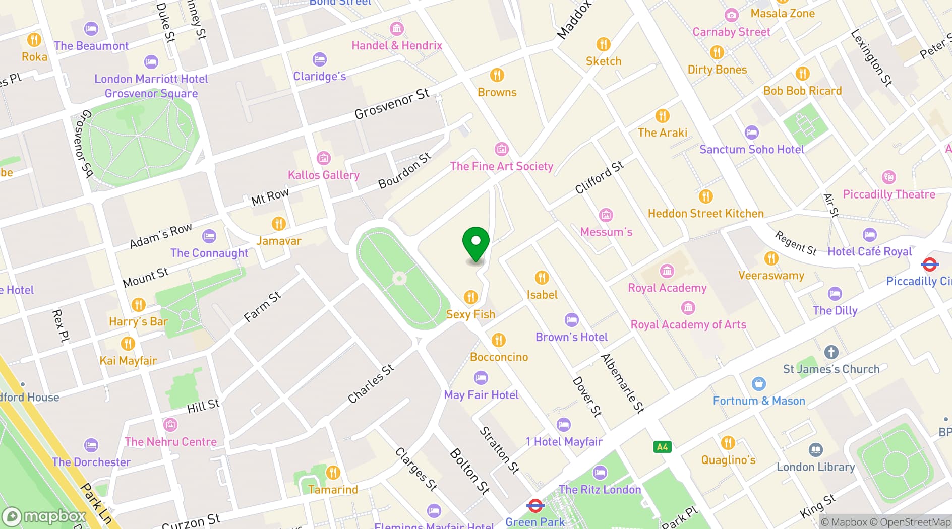 Map showing Mr Fogg's Secret Garden
