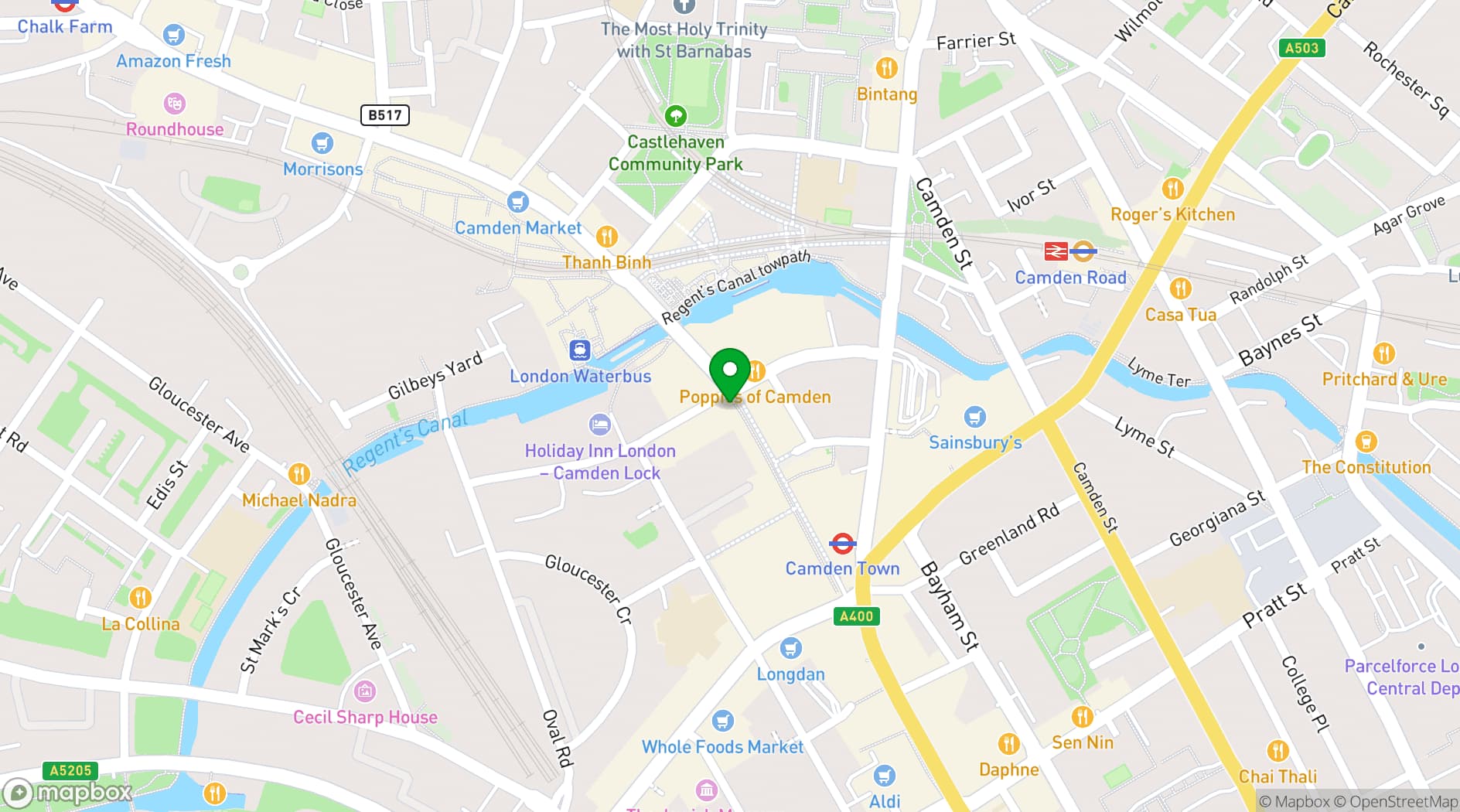 Map showing The Etcetera Theatre