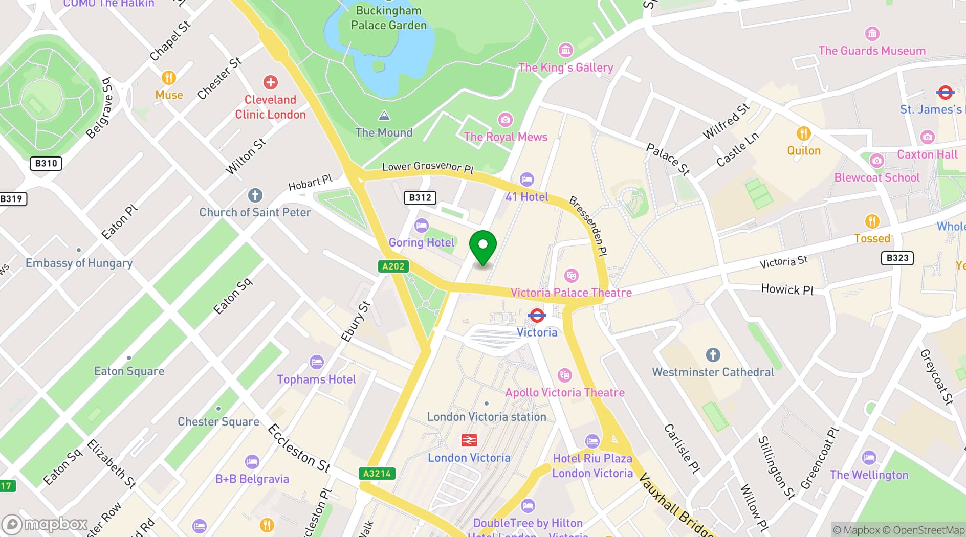 Map showing Sourced Market - Victoria