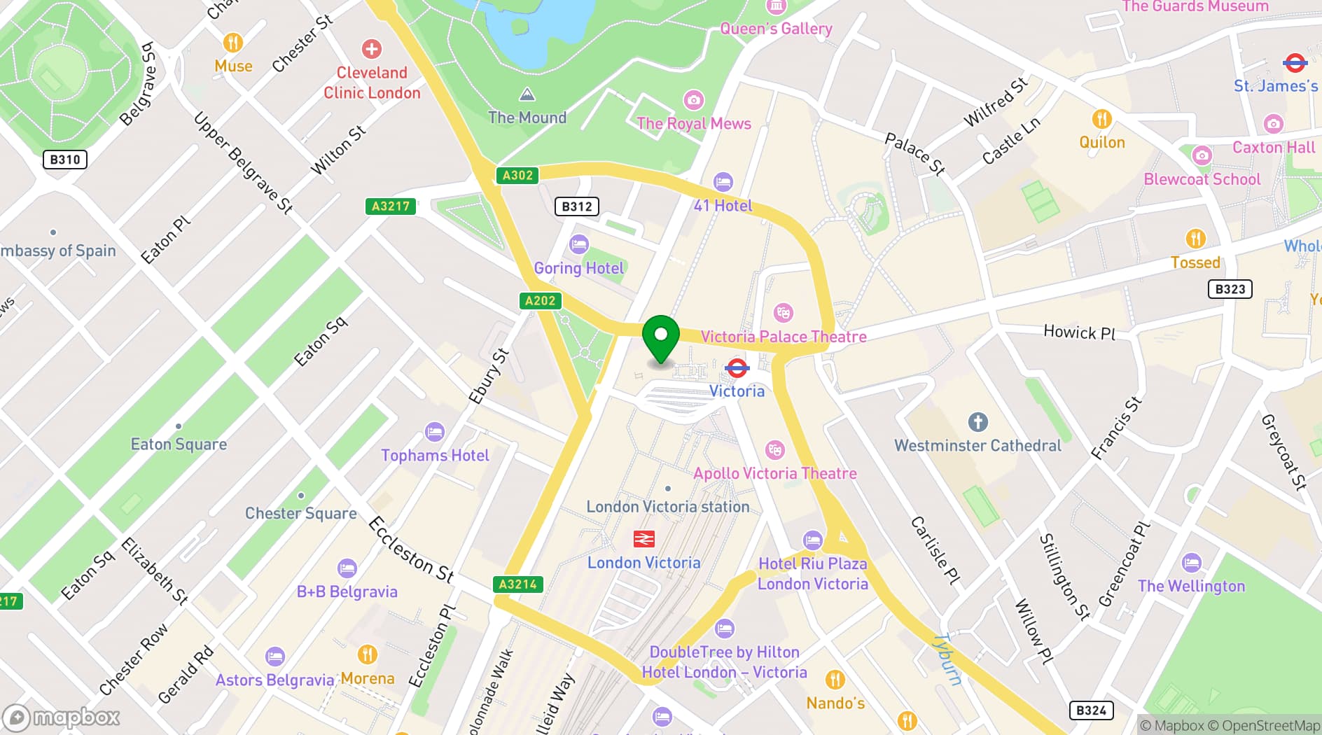 Map showing Market Halls Victoria