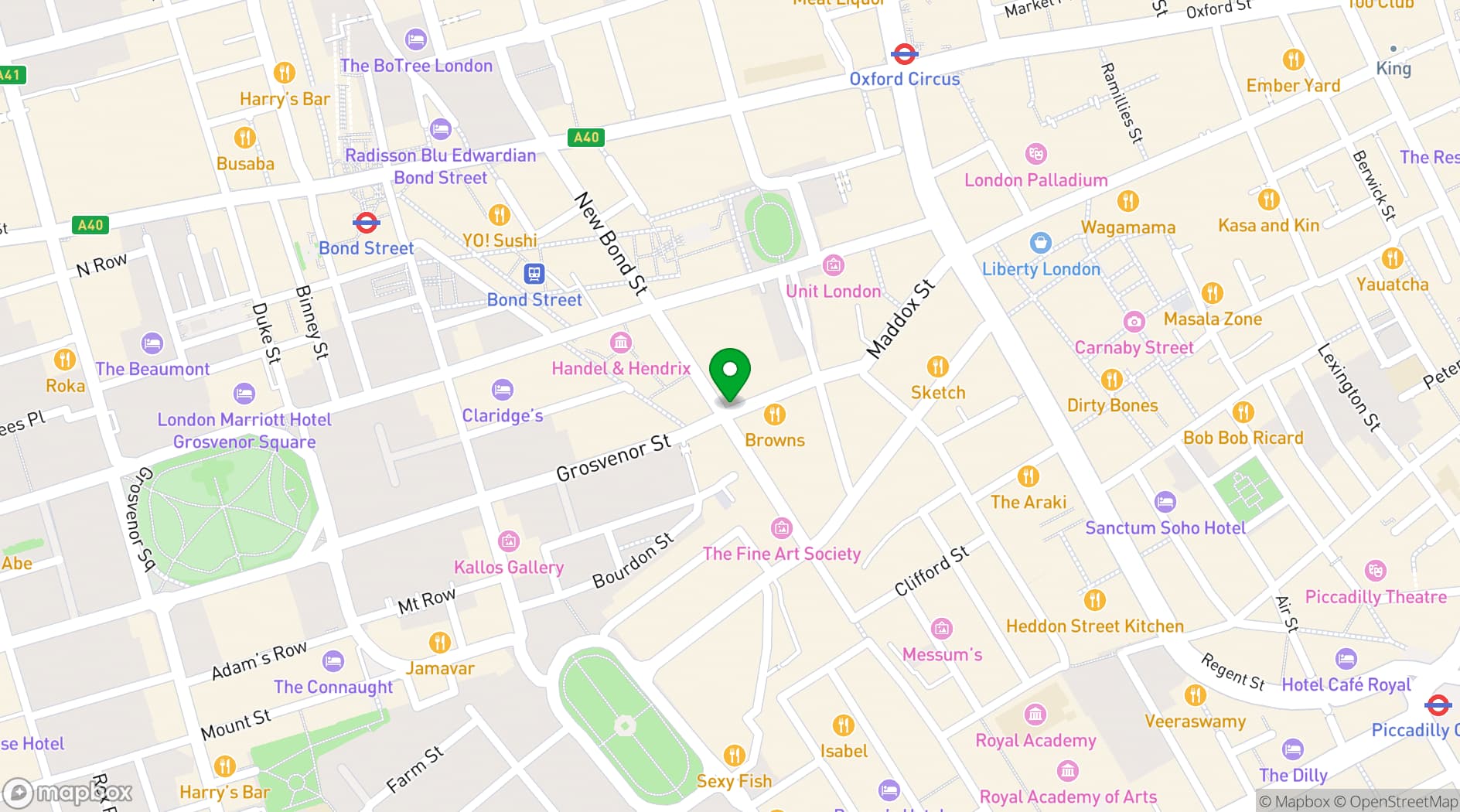 Map showing Maddox Tavern