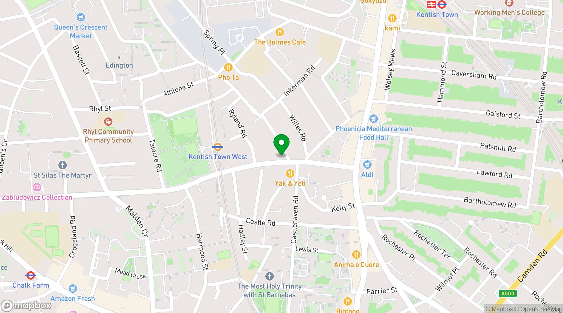 Map showing The Grafton
