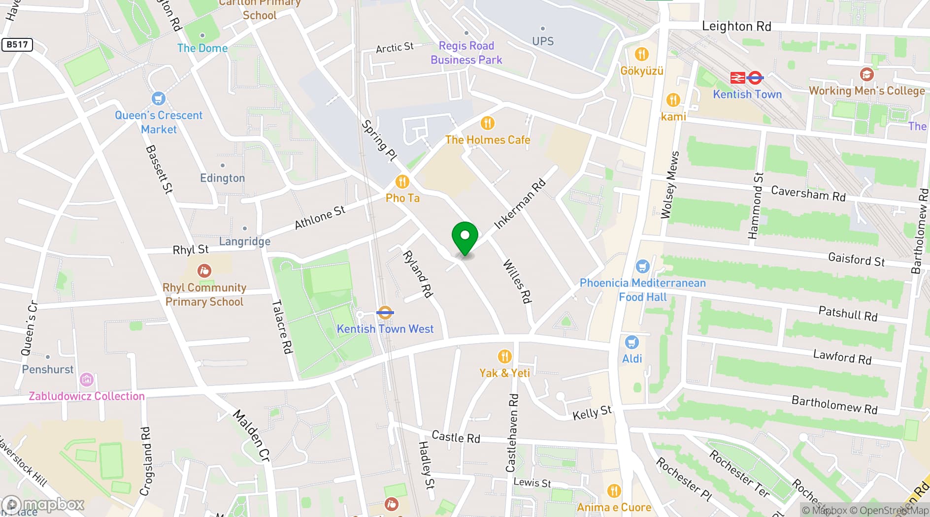Map showing MAP Studio Cafe