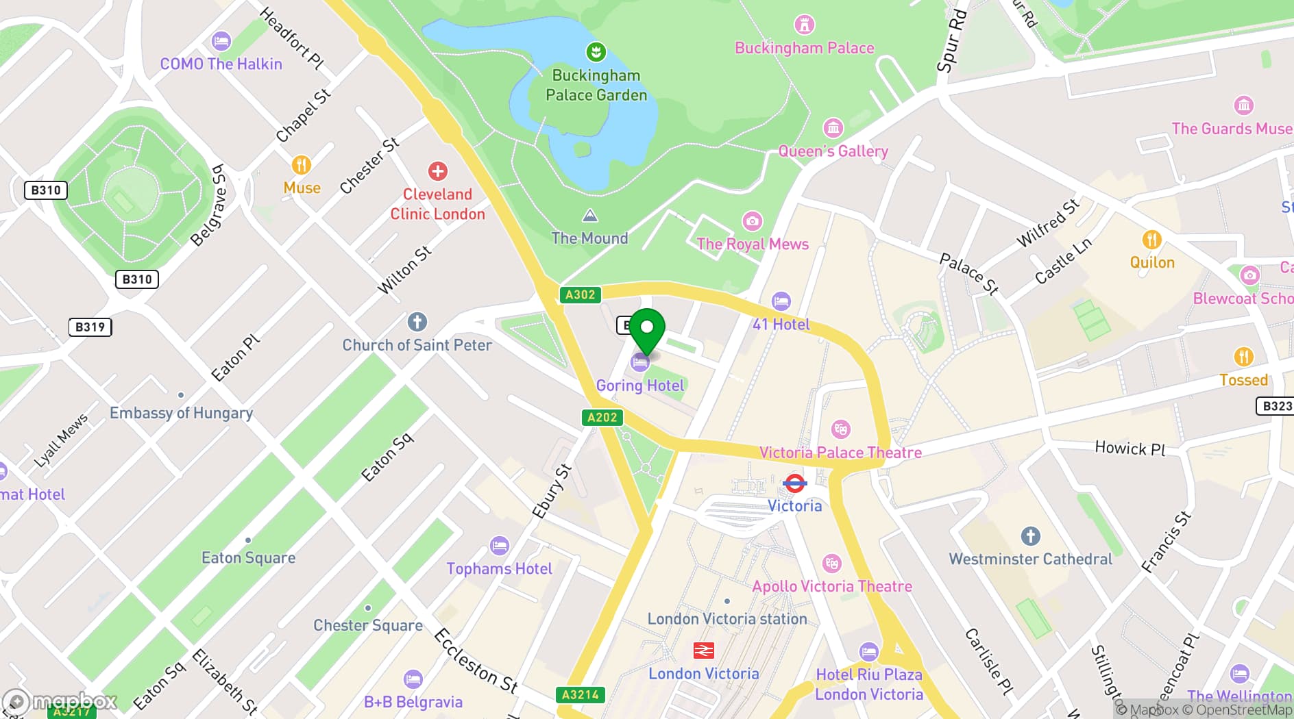 Map showing The Goring