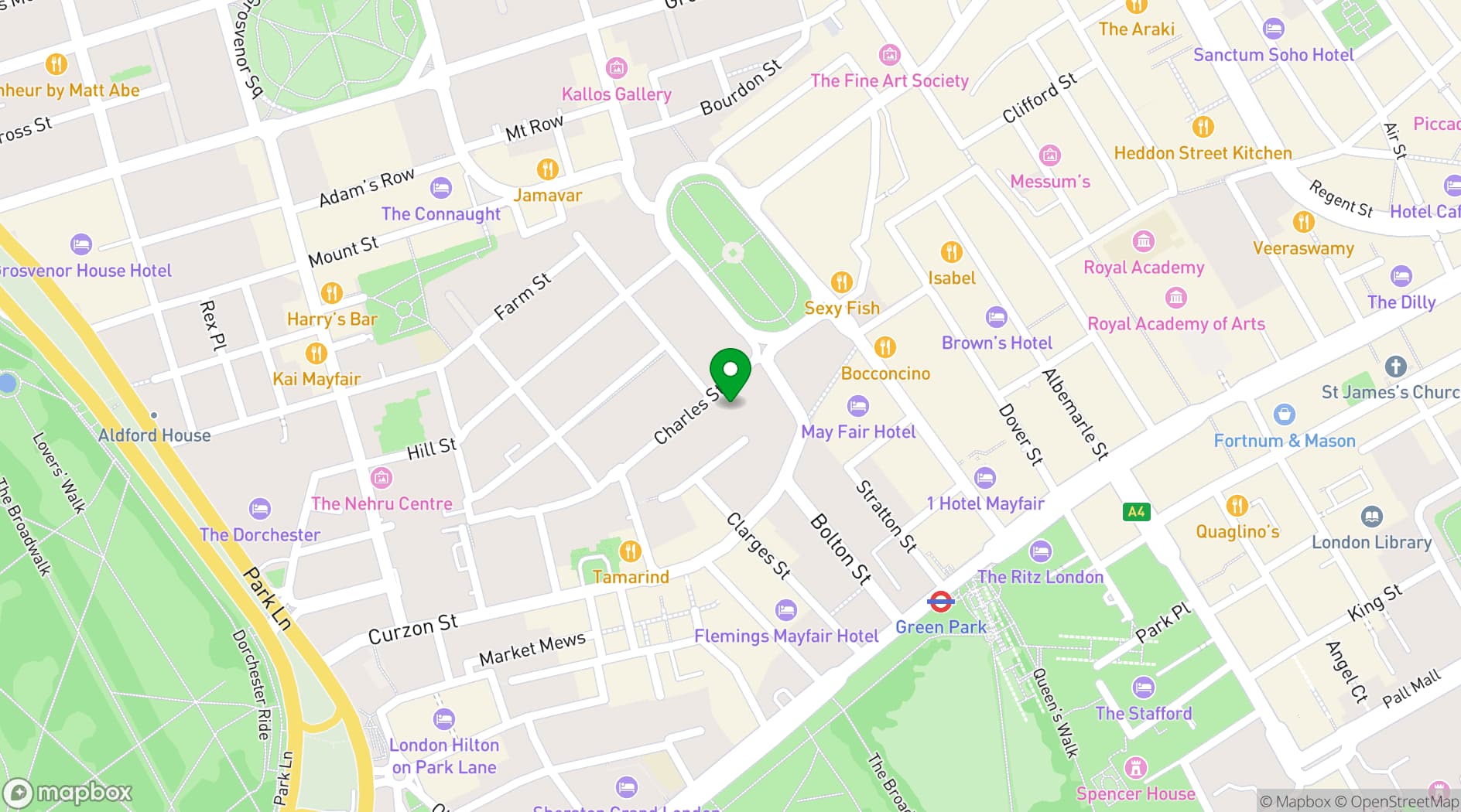 Map showing Mark's Club