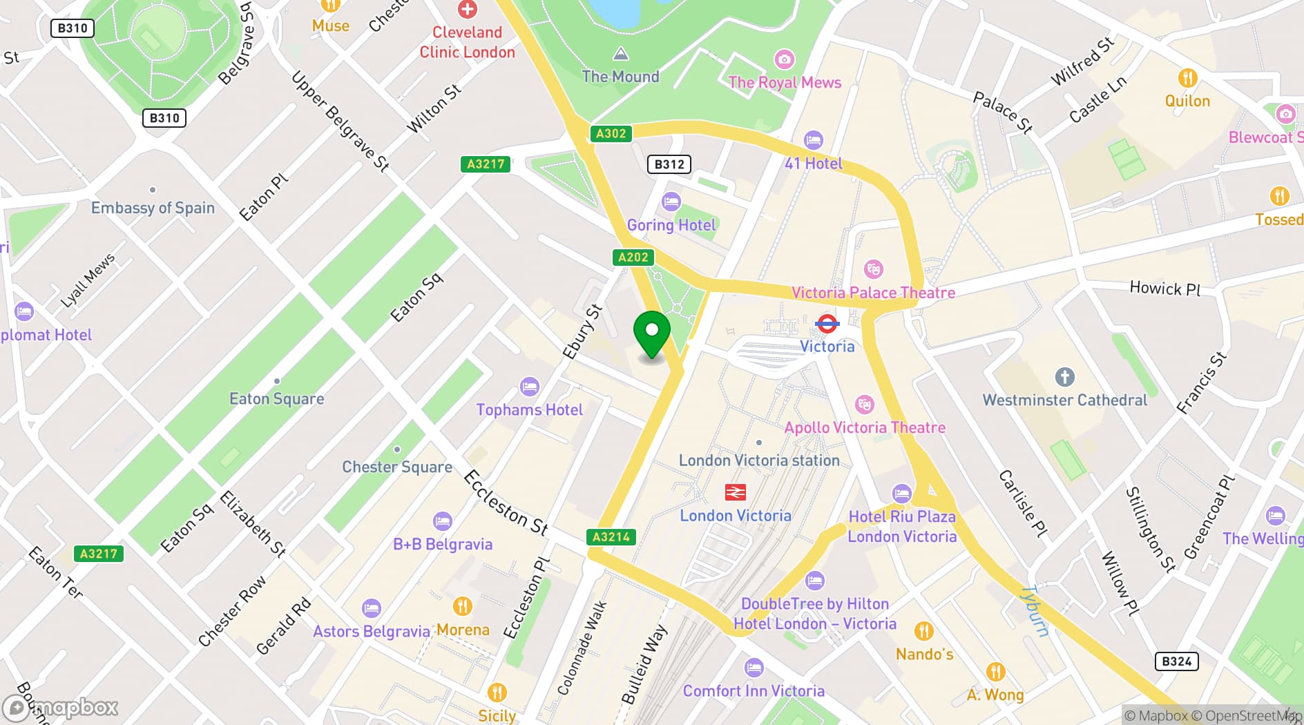 Map showing The Alchemist Victoria
