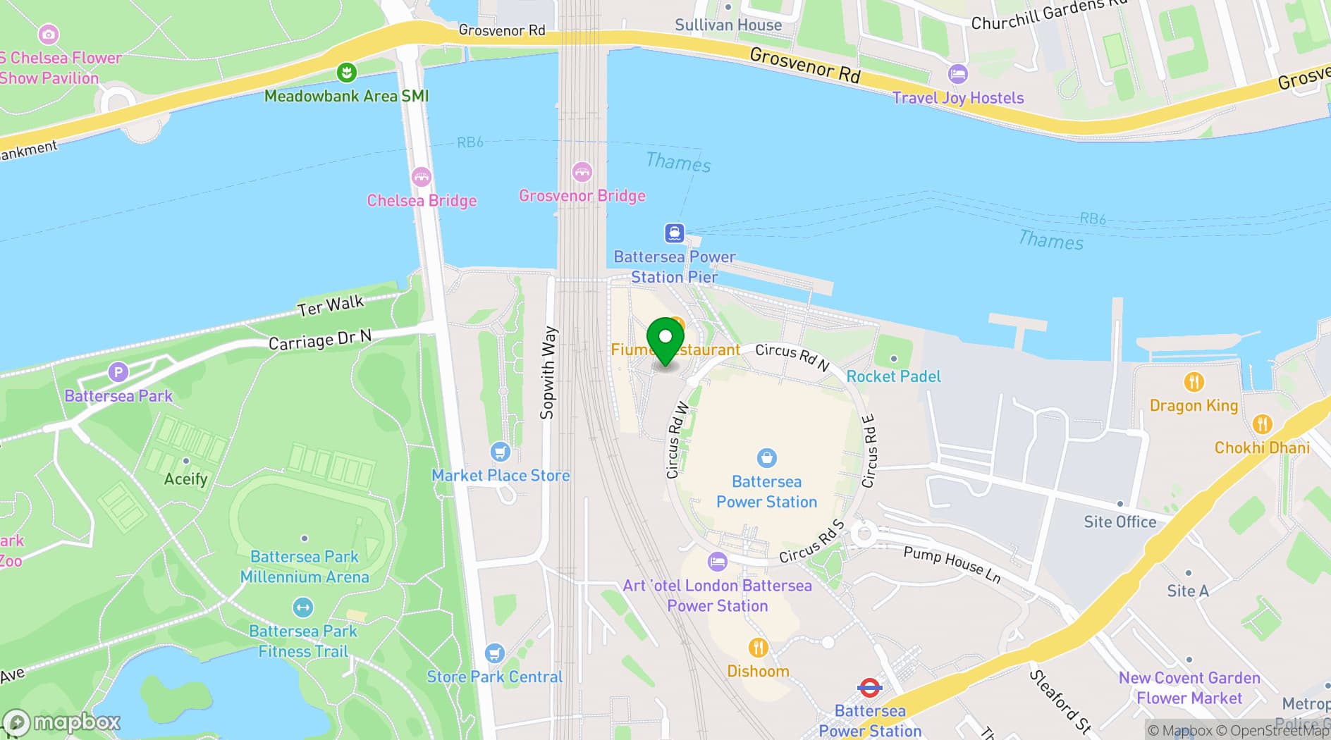 Map showing Sartoria Battersea