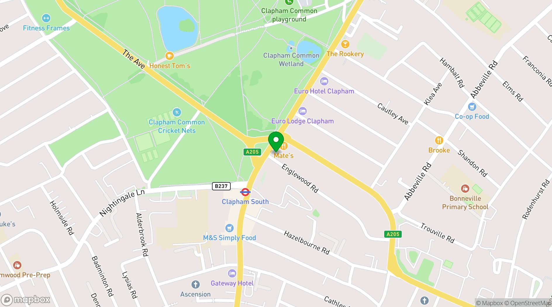 Map showing The Nel Terrace & Pub