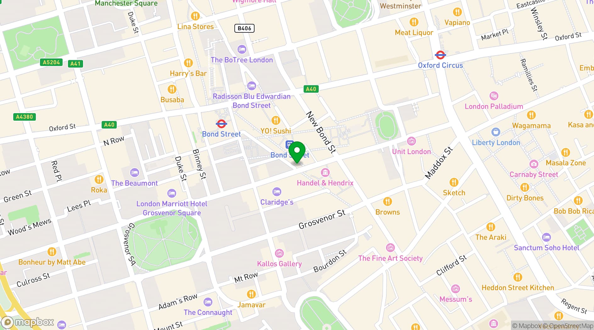 Map showing Mr Fogg's Apothecary