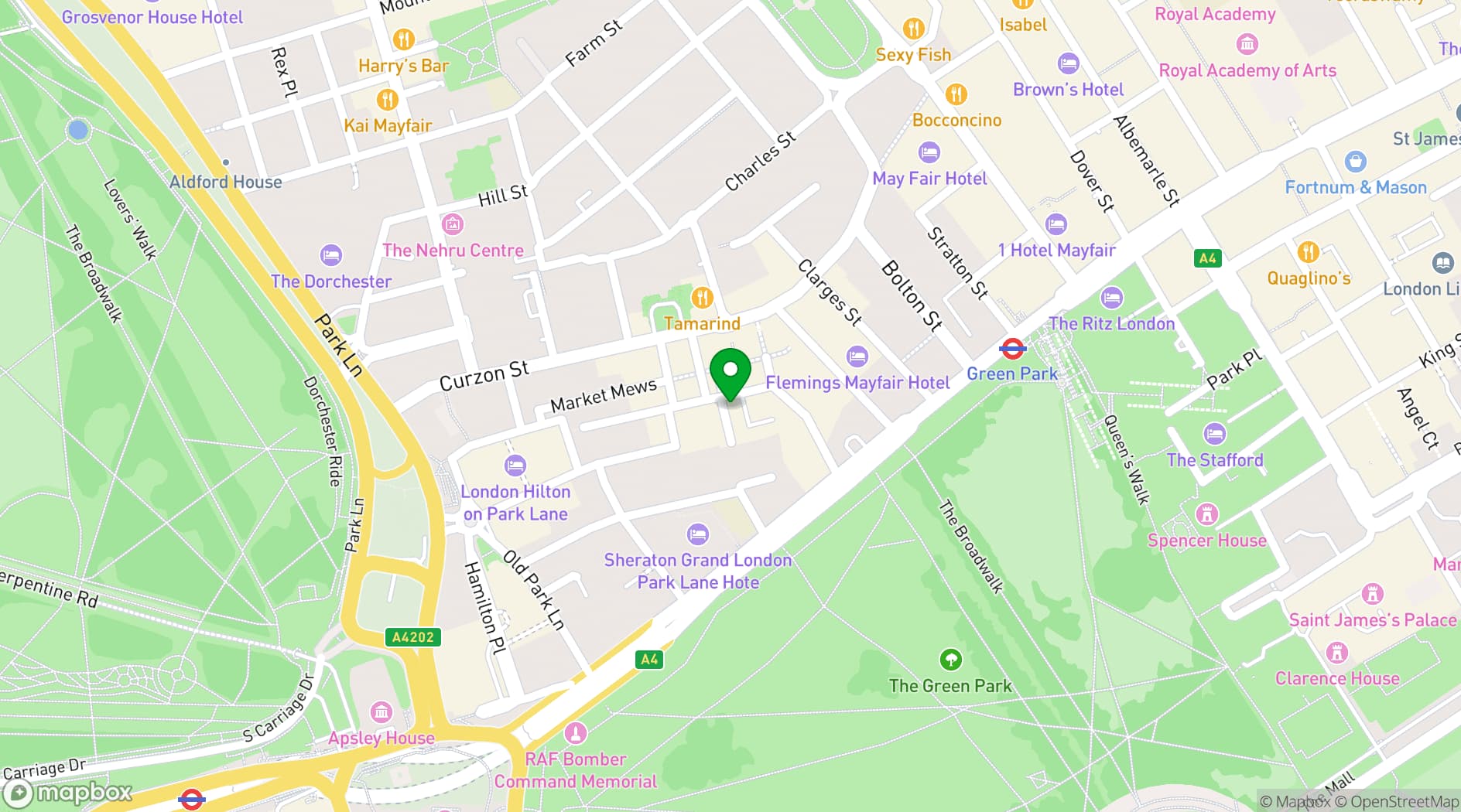 Map showing Market Tavern