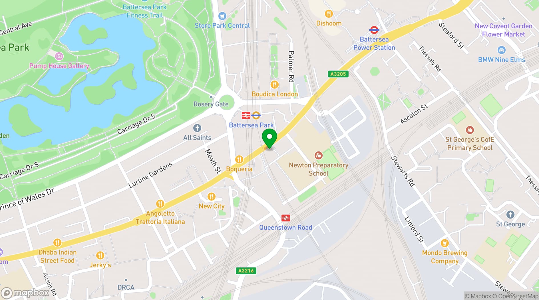 Map showing The Mason's Arms