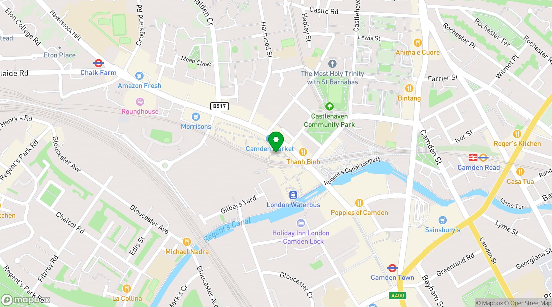 Map showing The Farrier